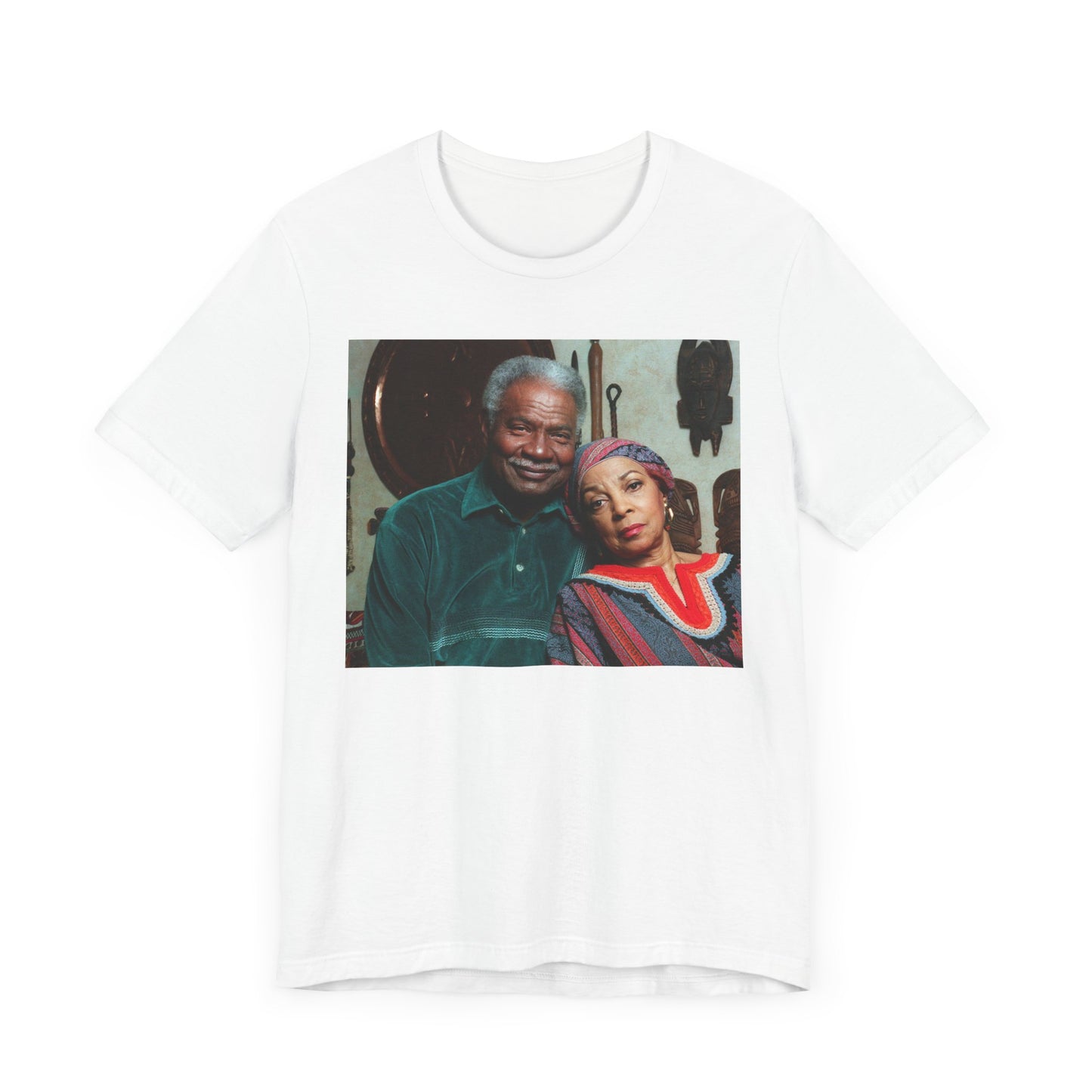 Ossie Davis and Ruby Dee Unisex White Short Sleeve Tee Shirt