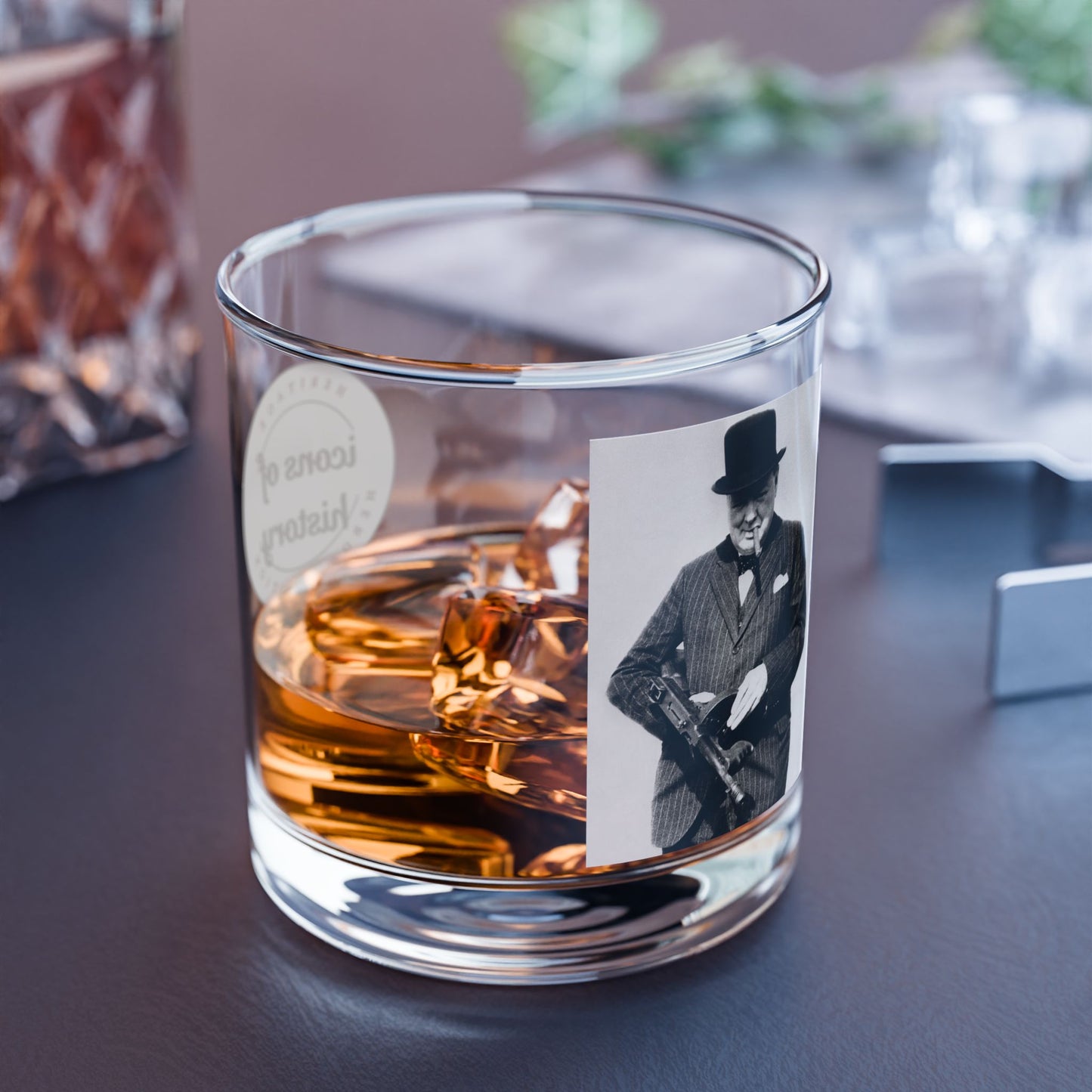 Winston Churchill Bad Ass Rocks Glass, 10oz