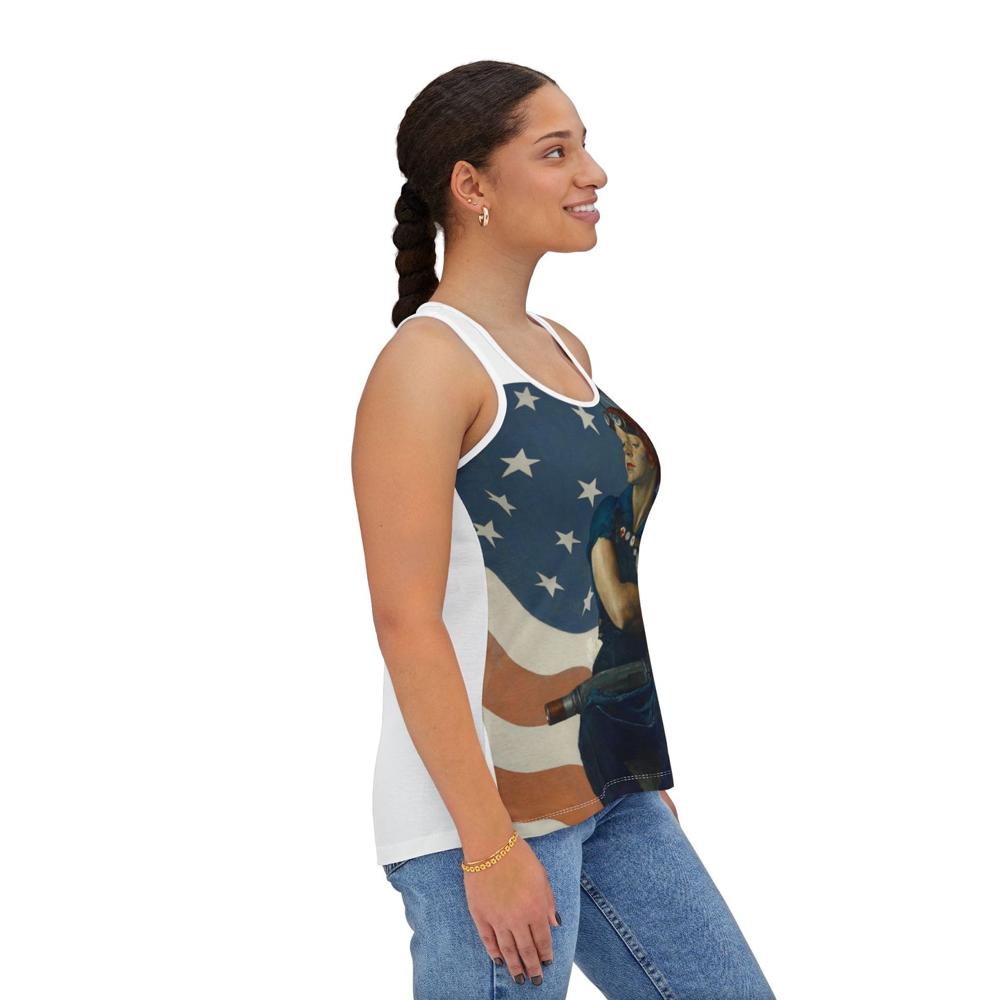 Rosie the Riveter Women's White Tank Top