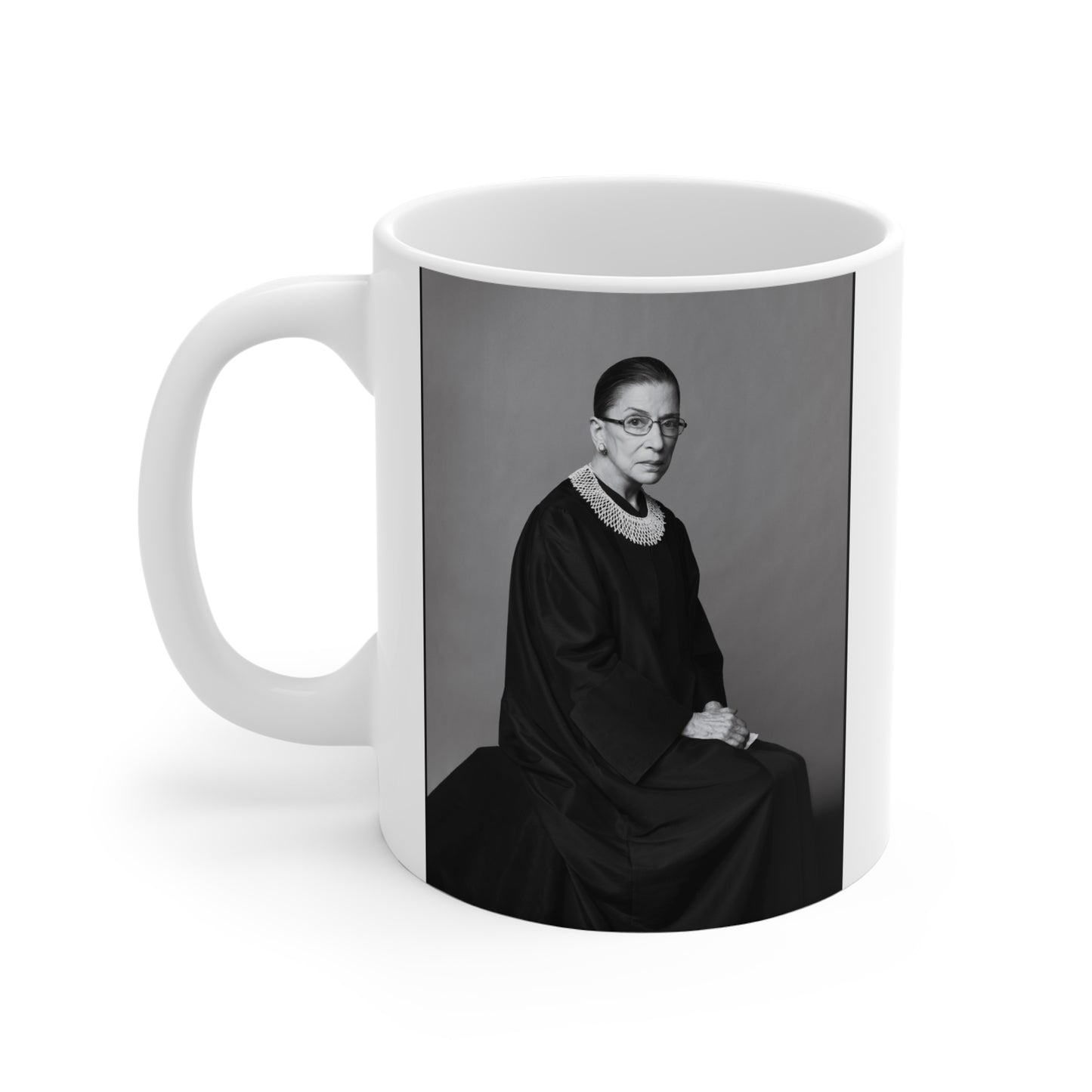 Supreme Court Justice Ruth Bader Ginsburg White Coffee Mug 11oz