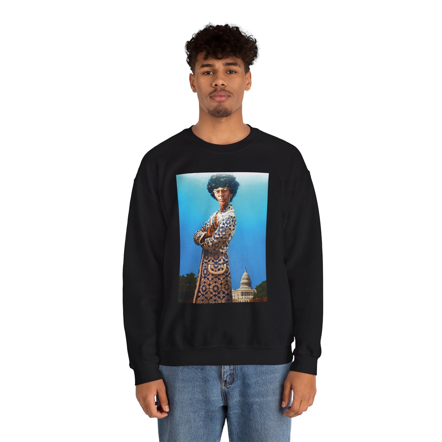 Shirley Chisholm Artistic Unisex Heavy Blend™ Crewneck Sweatshirt
