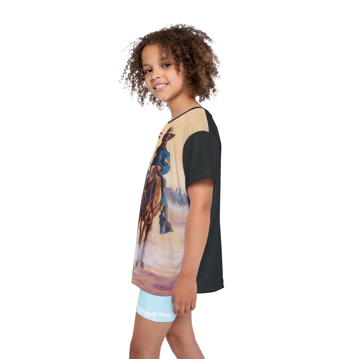 Black History Buffalo Soldiers Black Kids Sports Shirt