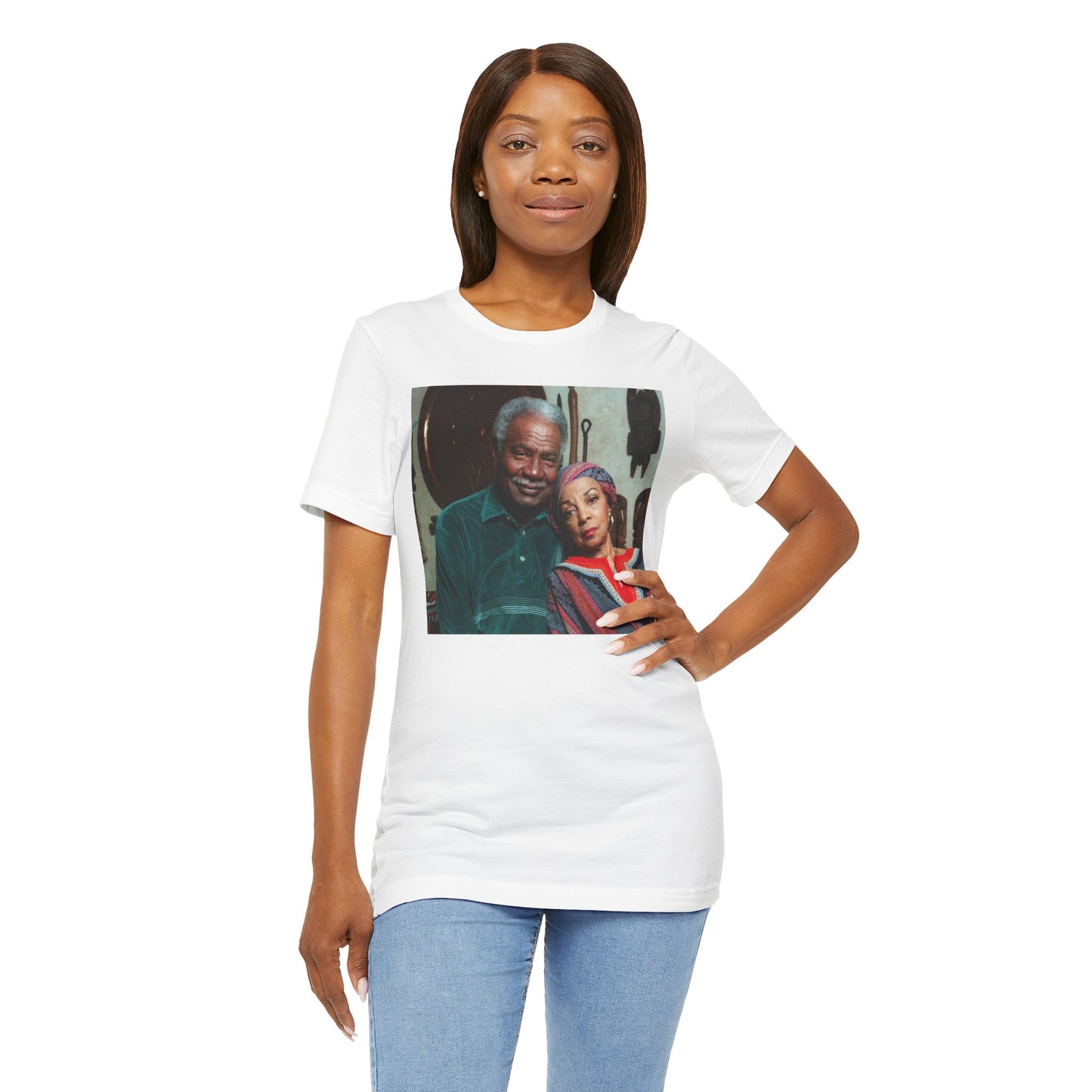 Ossie Davis and Ruby Dee Unisex White Short Sleeve Tee Shirt