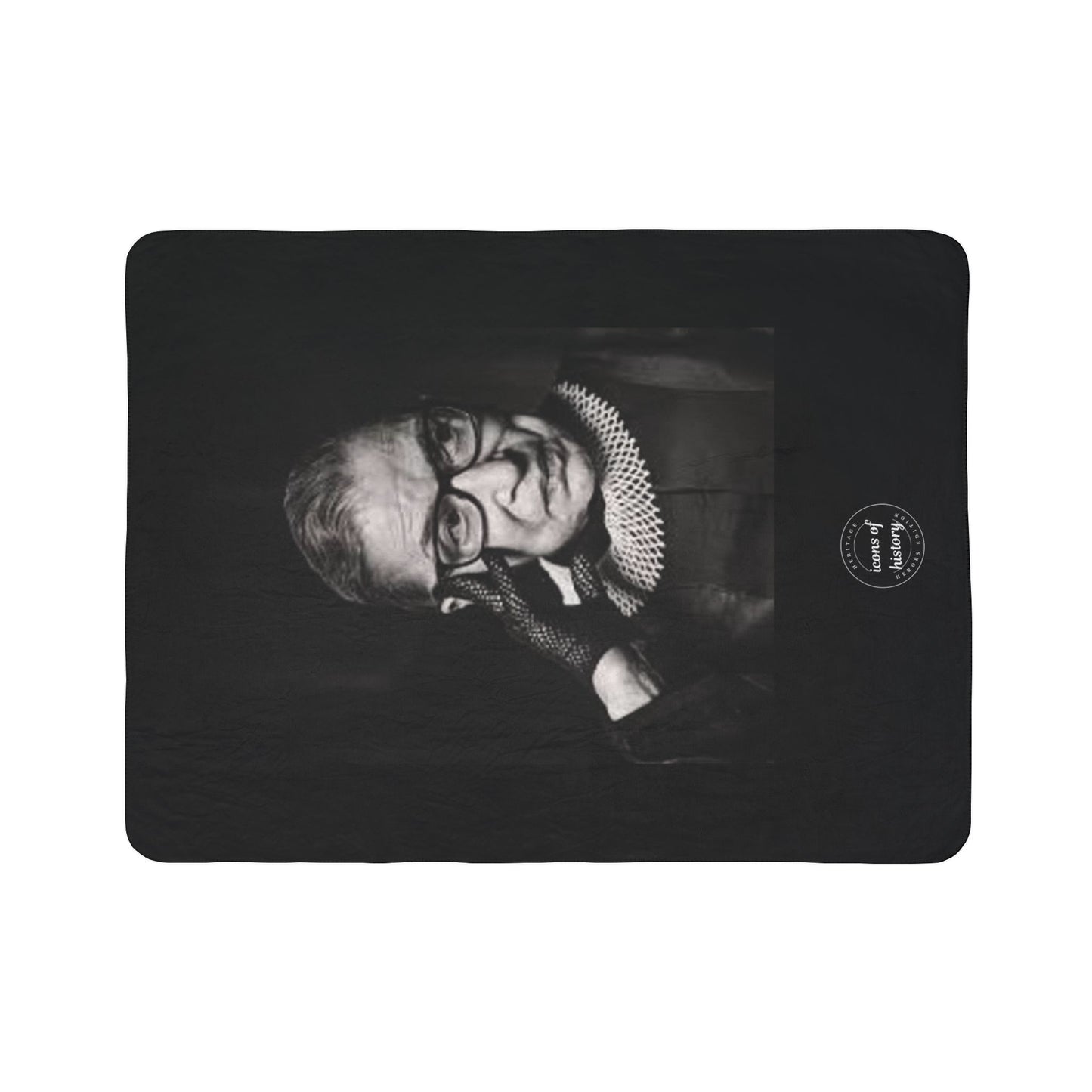 Supreme Court Justice Ruth Bader Ginsburg Black/ White Inner Fleece Sherpa Blanket
