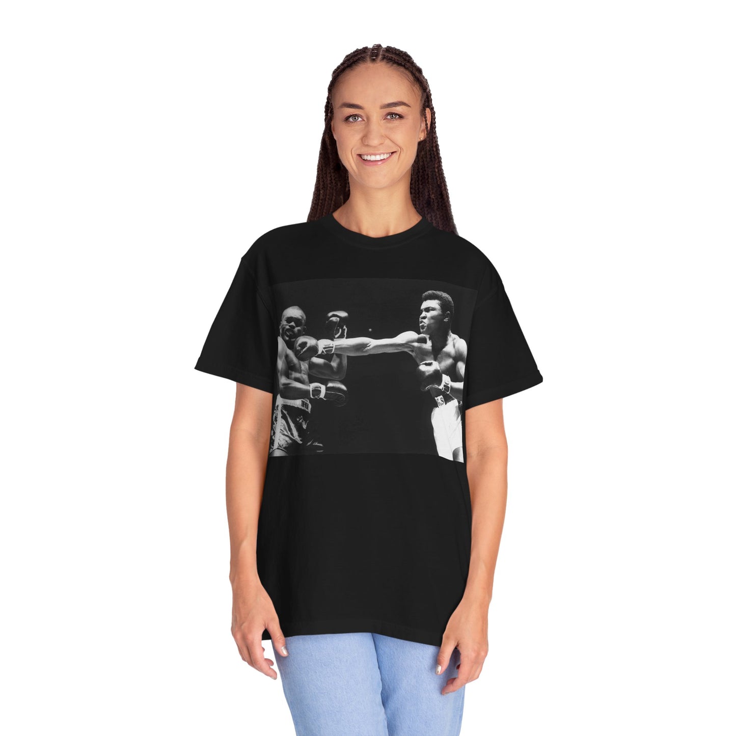 Muhammad Ali Jab Adult Black Unisex Garment-Dyed T-shirt