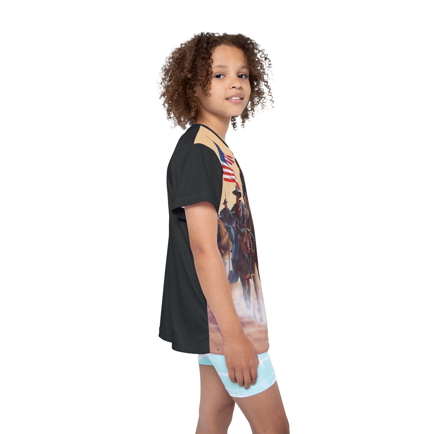 Black History Buffalo Soldiers Black Kids Sports Shirt