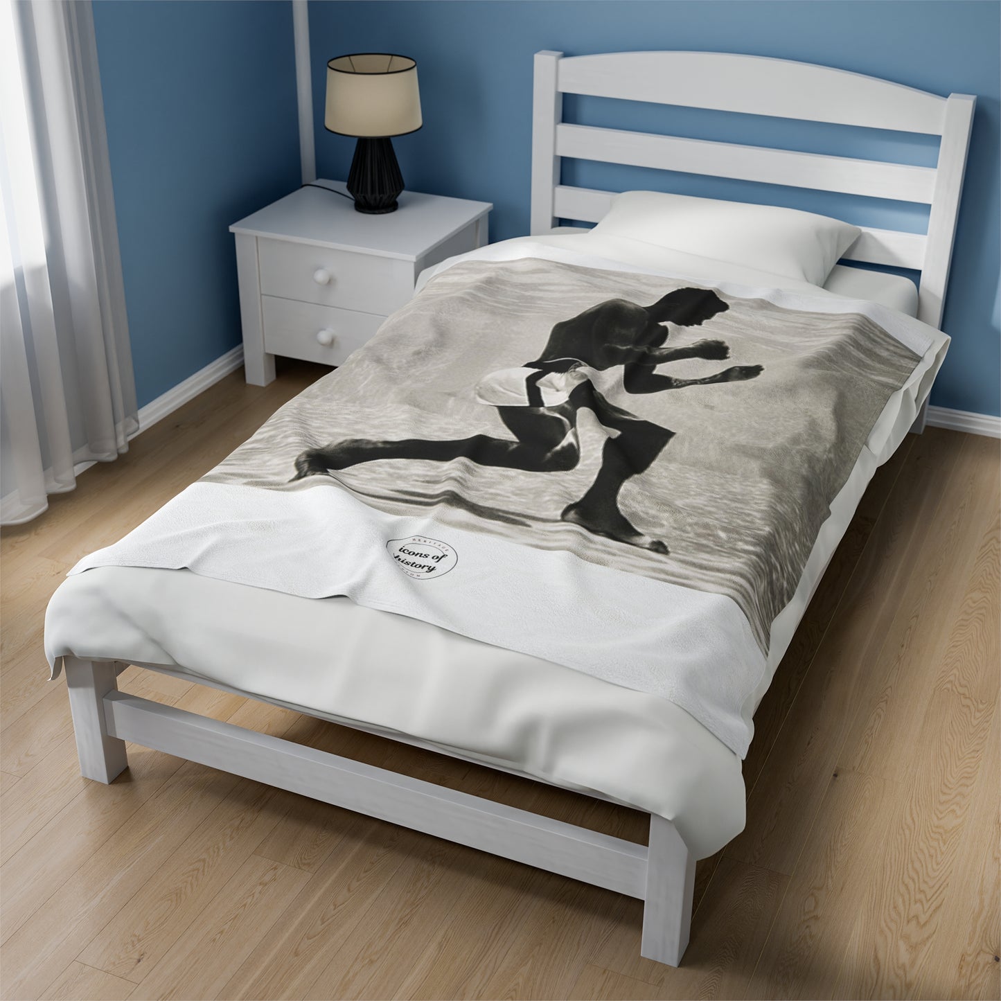Muhammad Ali Training Underwater Velveteen Plush Blanket
