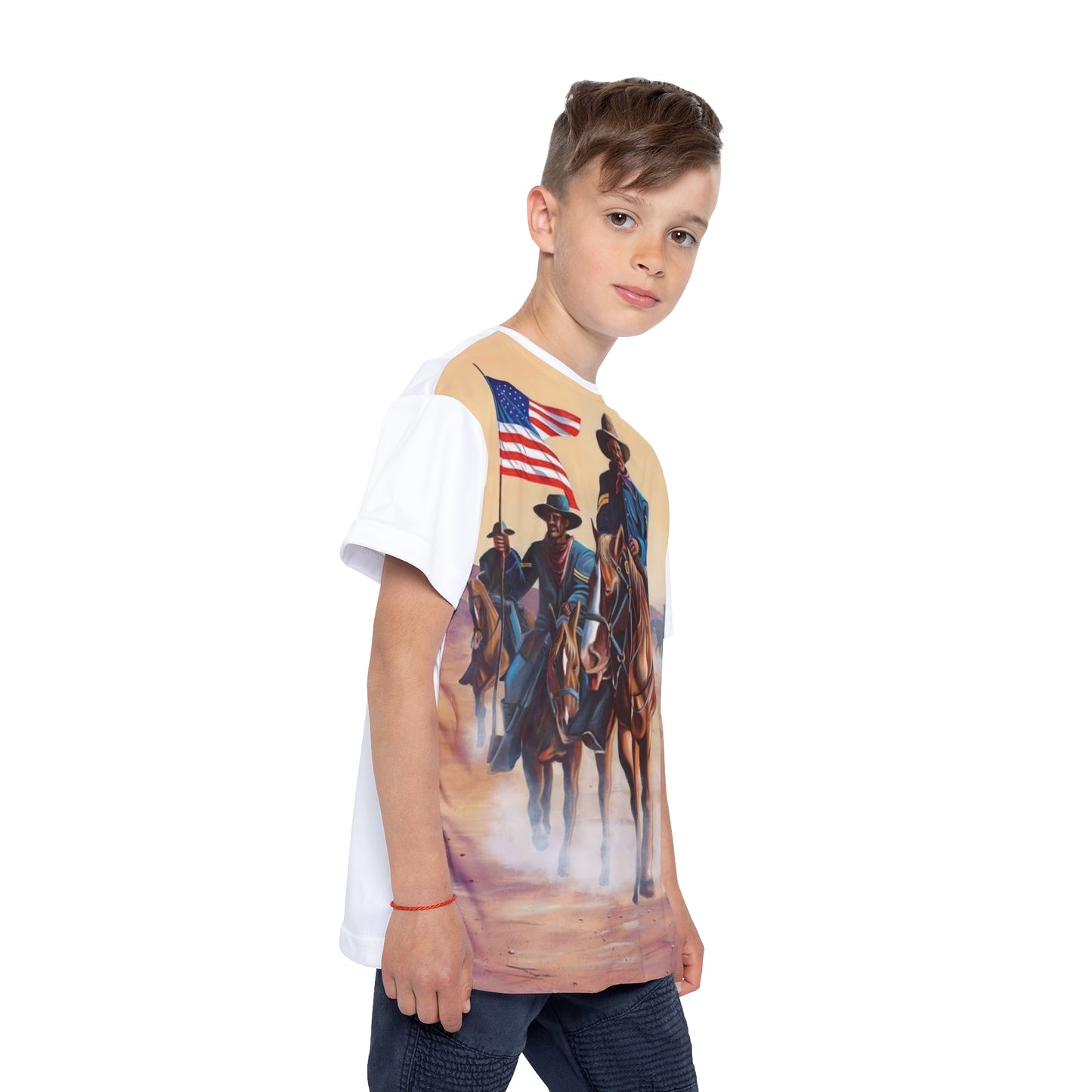 Buffalo Soldiers White Kids Sports Jersey