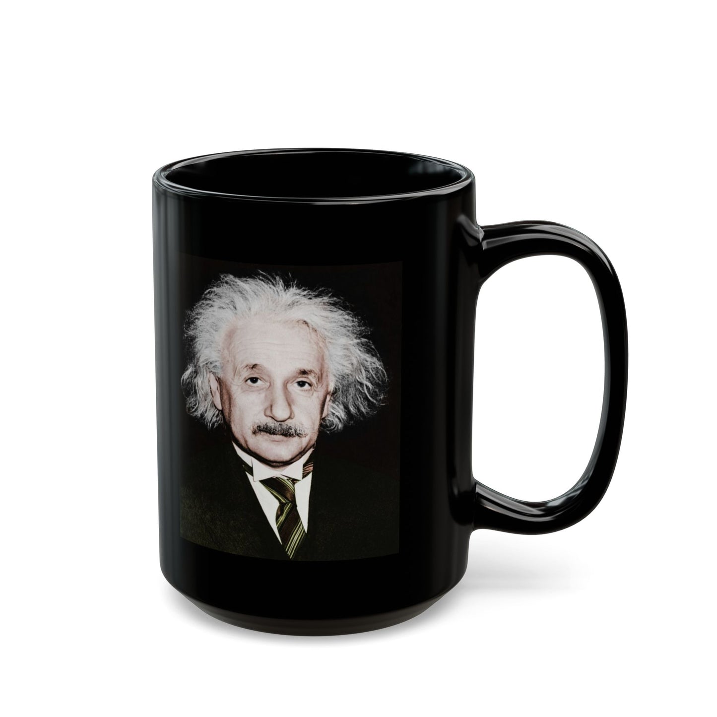 Albert Einstein Black Mug (11oz, 15oz)