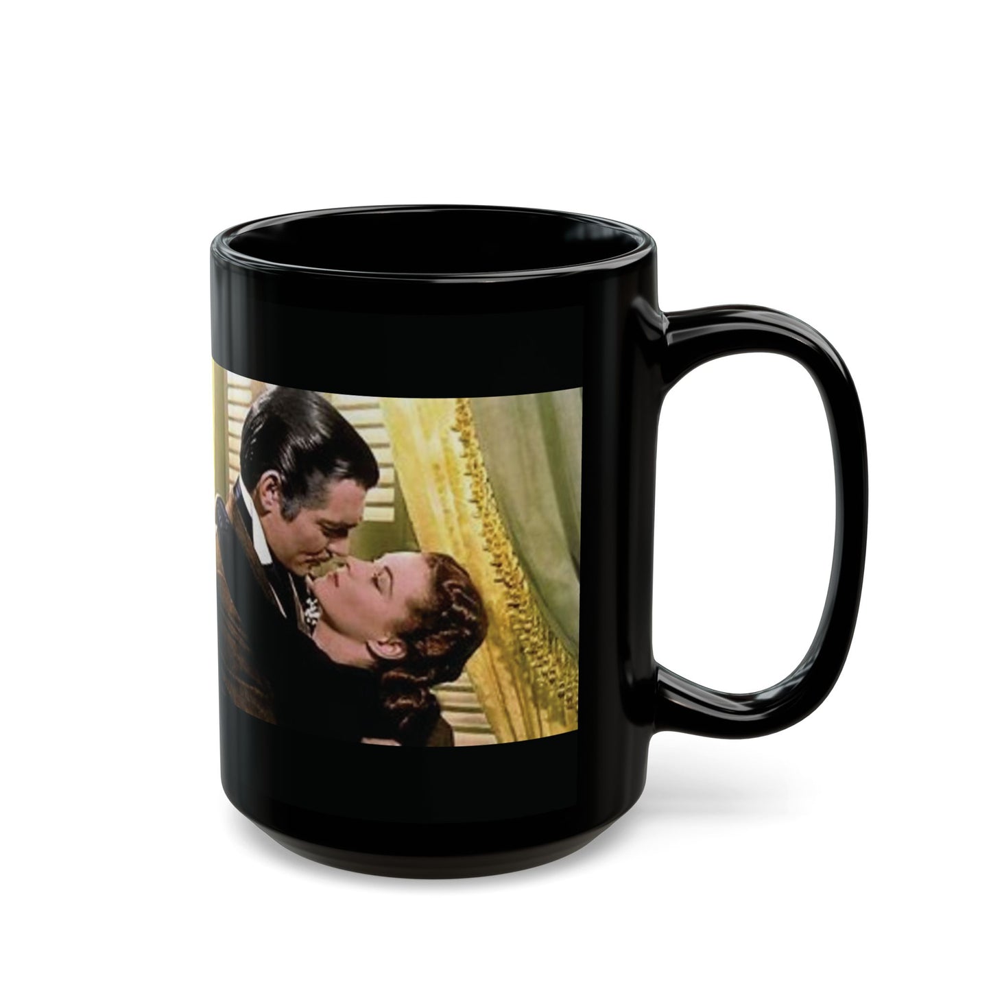 Clark Gable "The Kiss" Black Mug (11oz, 15oz)