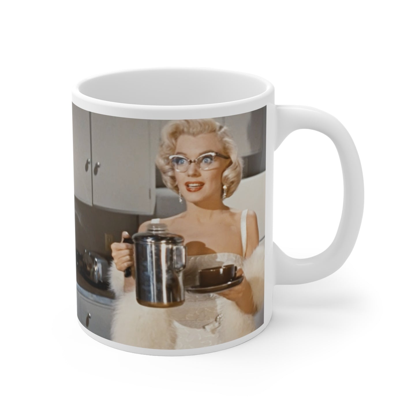 Marilyn Monroe Coffee Anytime White Coffee Mug 11oz