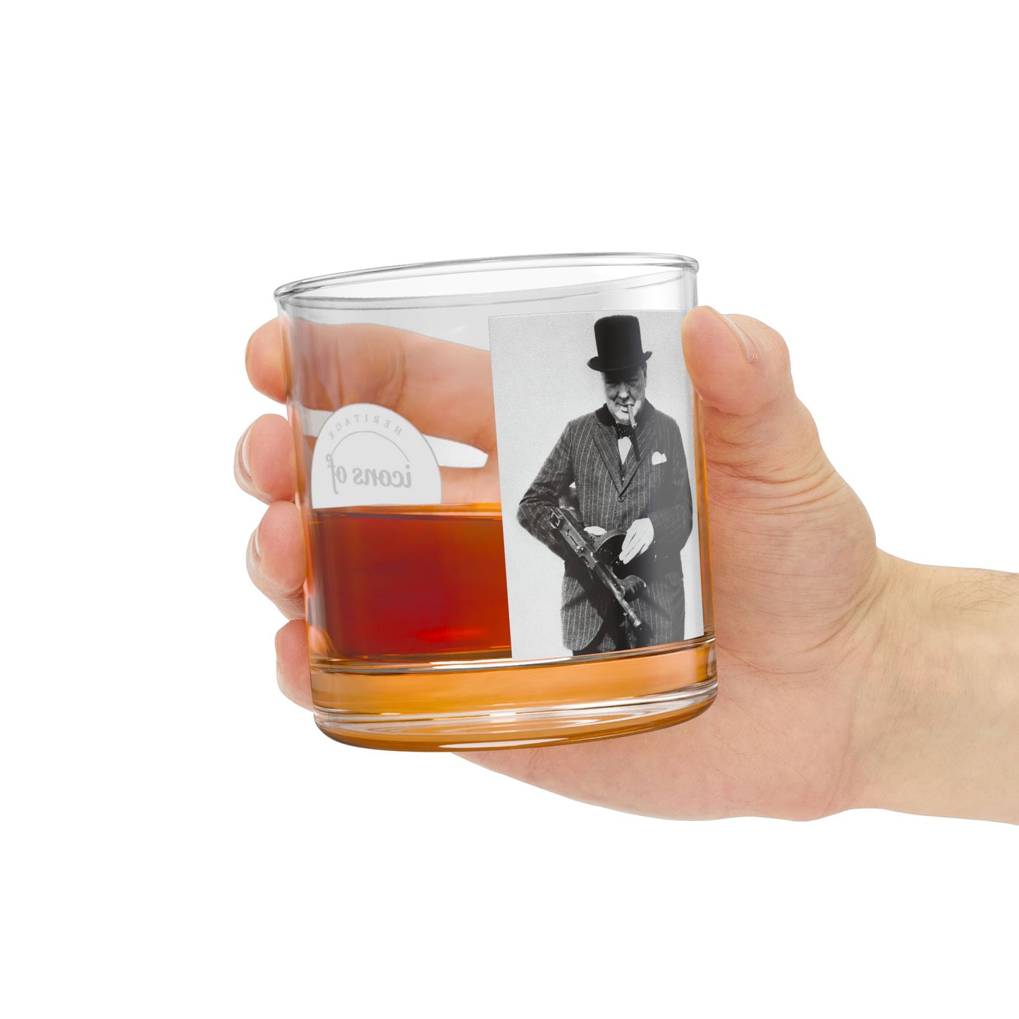 Winston Churchill Bad Ass Rocks Glass, 10oz