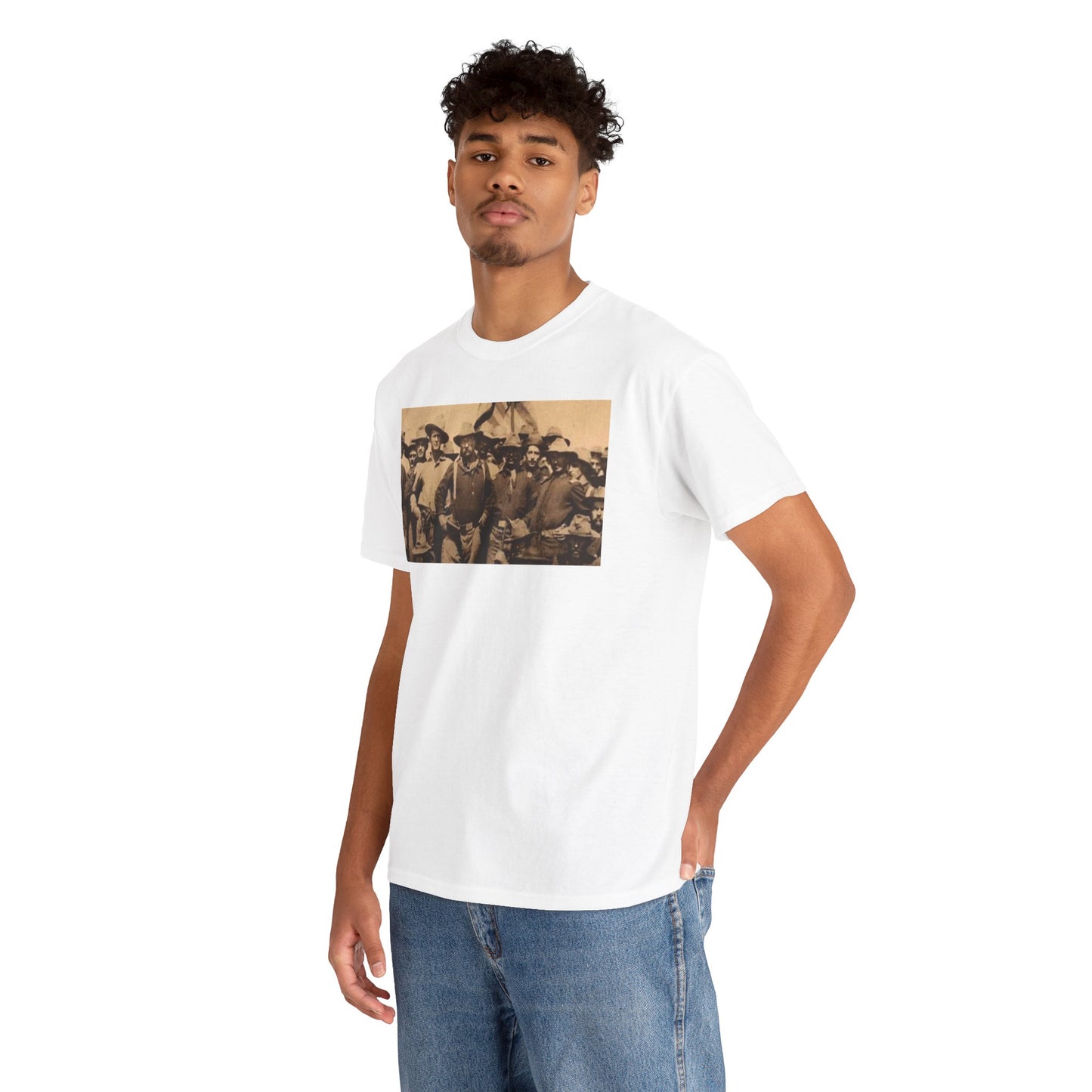 Teddy Roosevelt Rough Riders Men's Heavy Cotton Tee