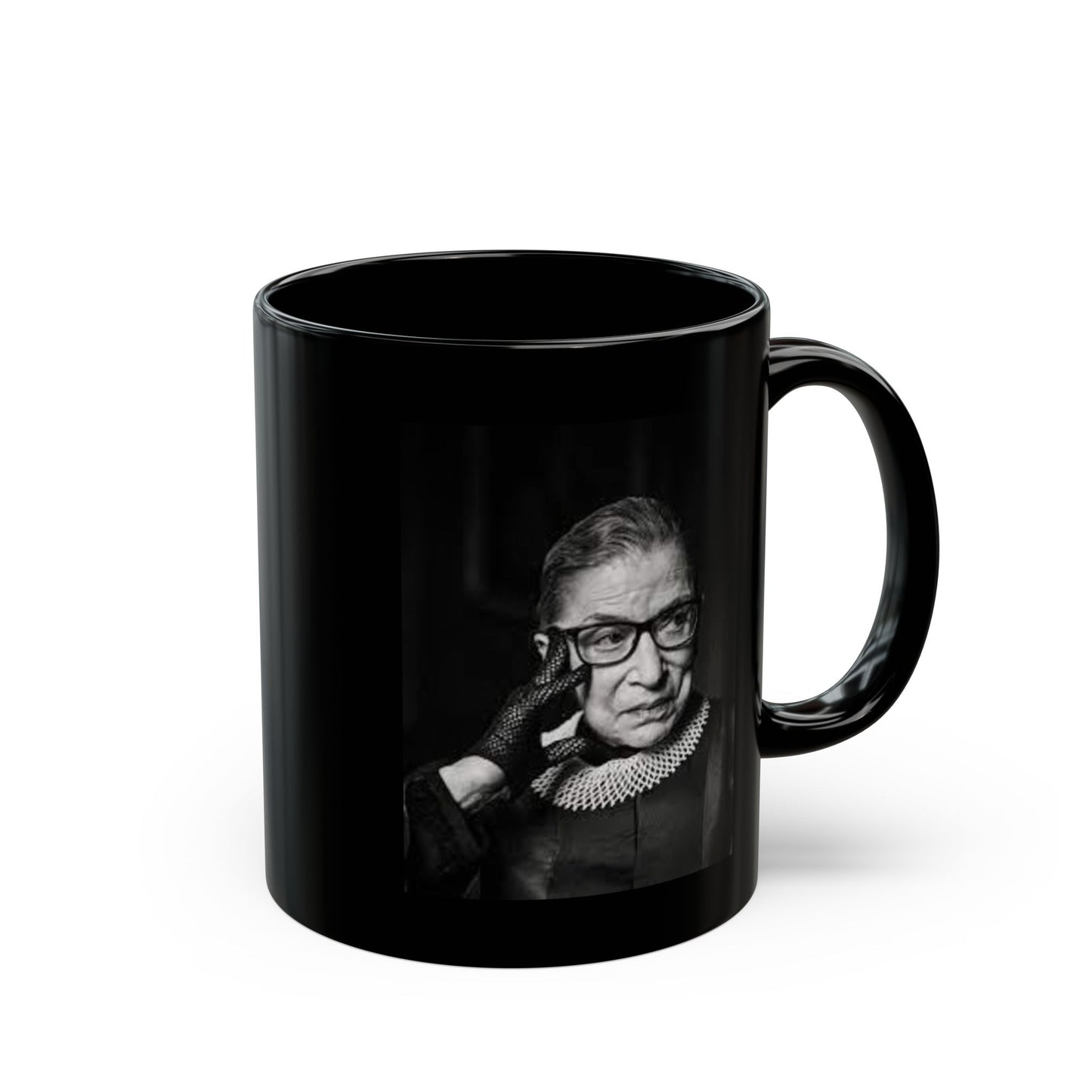 Supreme Court Justice Ruth Bader Ginsburg Black Mug (11oz, 15oz)