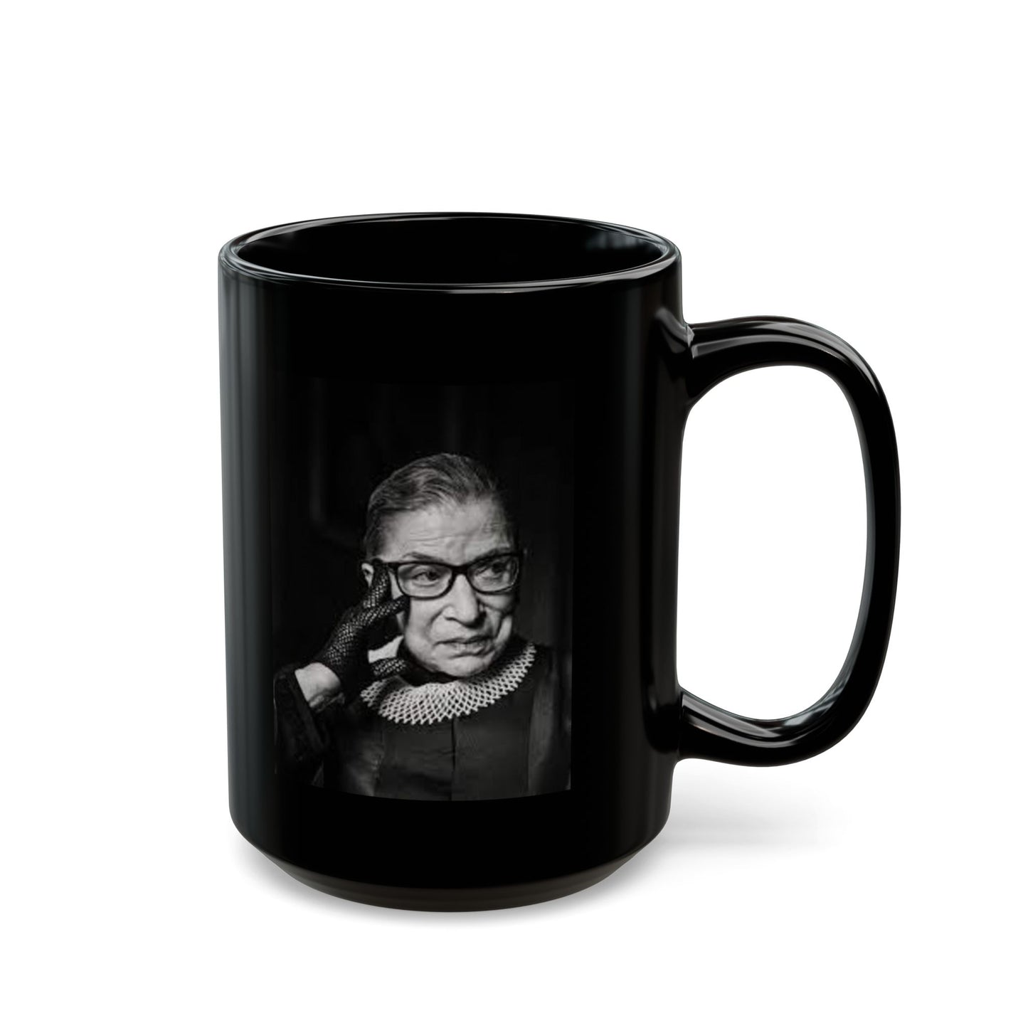 Supreme Court Justice Ruth Bader Ginsburg Black Mug (11oz, 15oz)