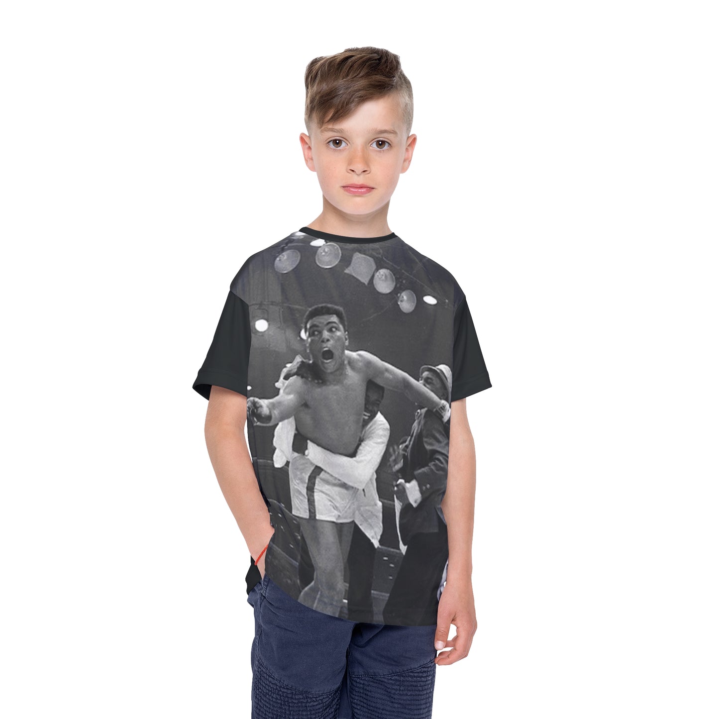 Muhammad Ali "I Shook Up the World" Kids Black Sports Jersey