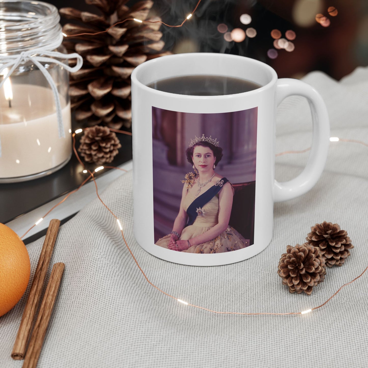Queen Elizabeth Ceramic Mug, (11oz, 15oz)