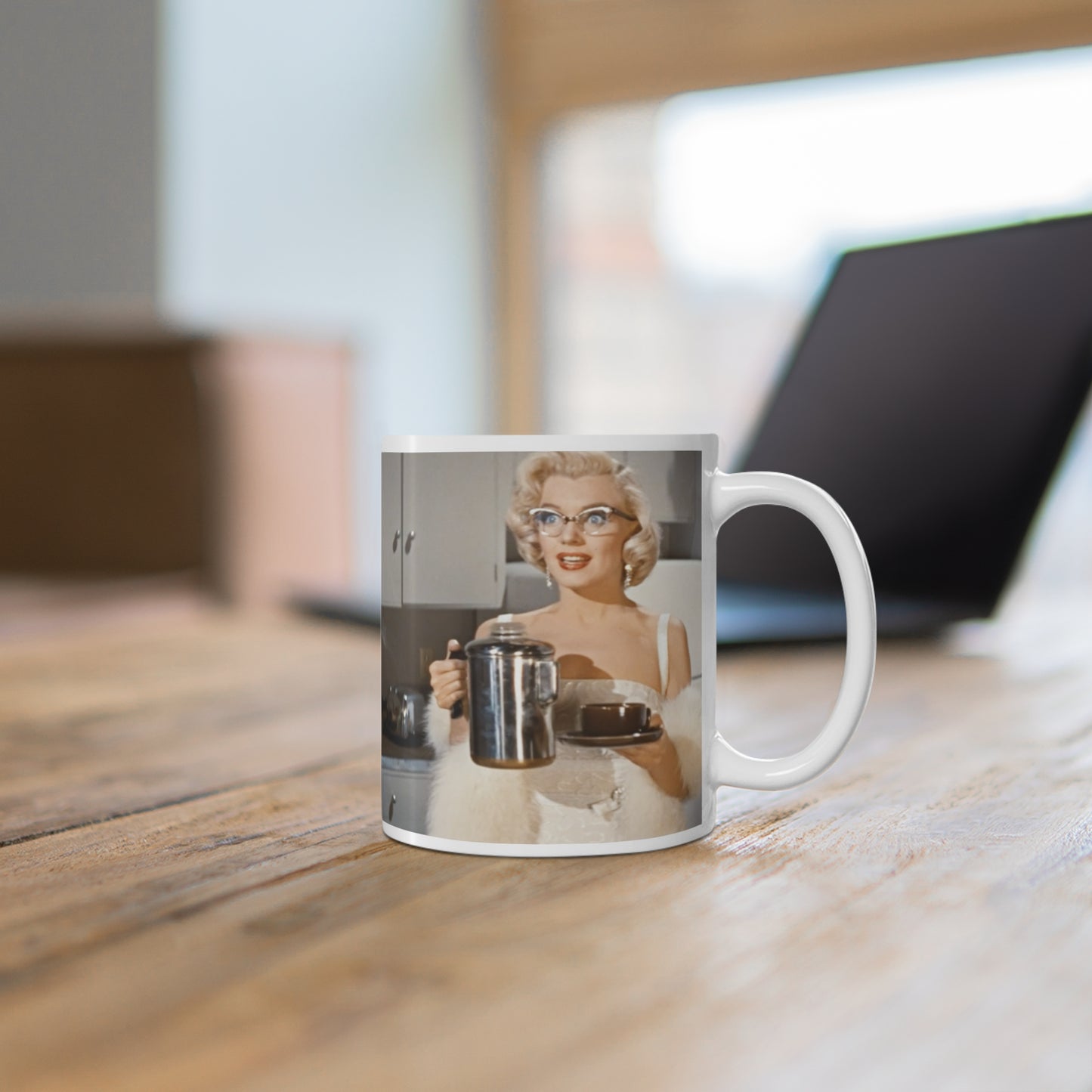 Marilyn Monroe Coffee Anytime White Coffee Mug 11oz