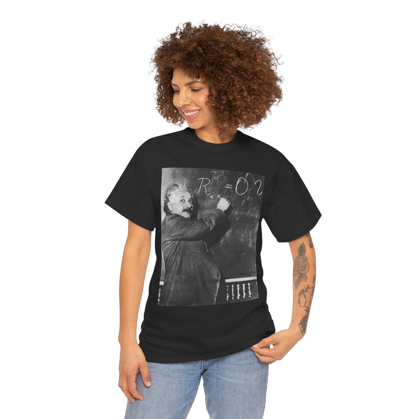 Albert Einstein Equation Unisex Heavy Cotton Tee
