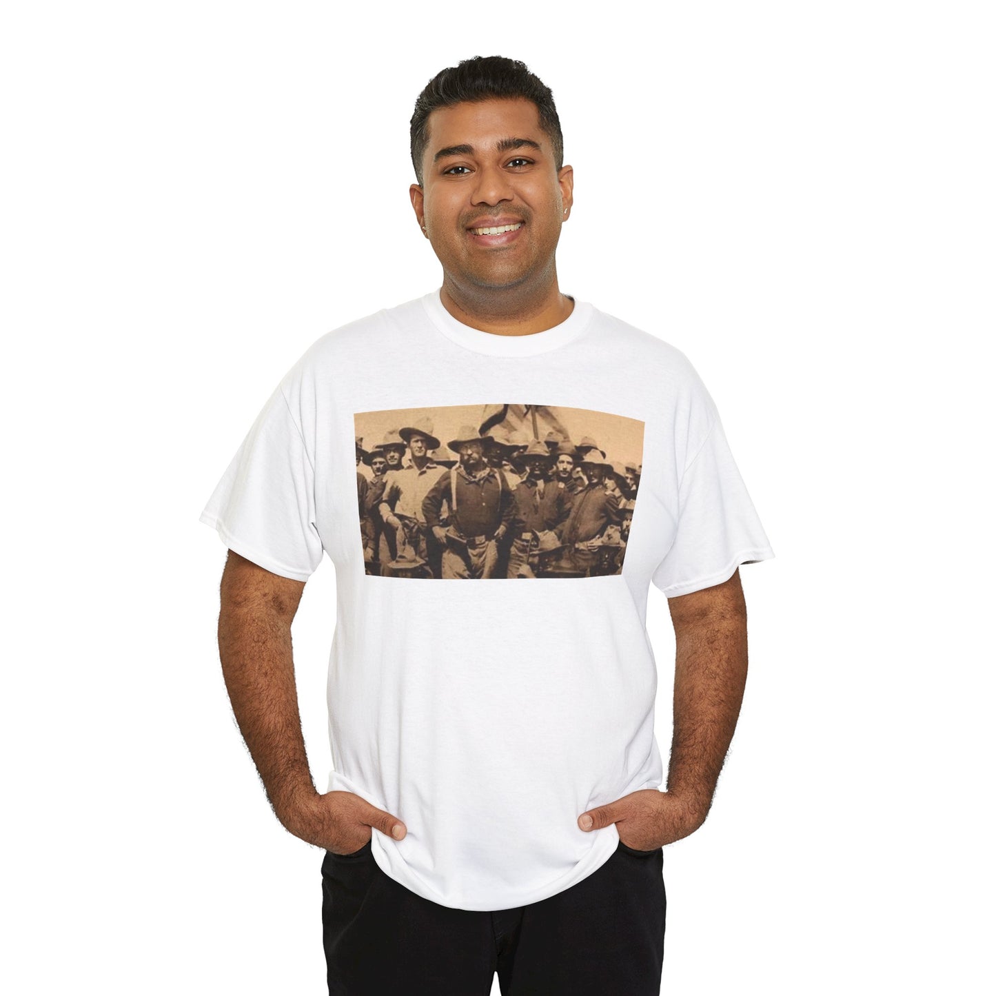Teddy Roosevelt Rough Riders Men's Heavy Cotton Tee