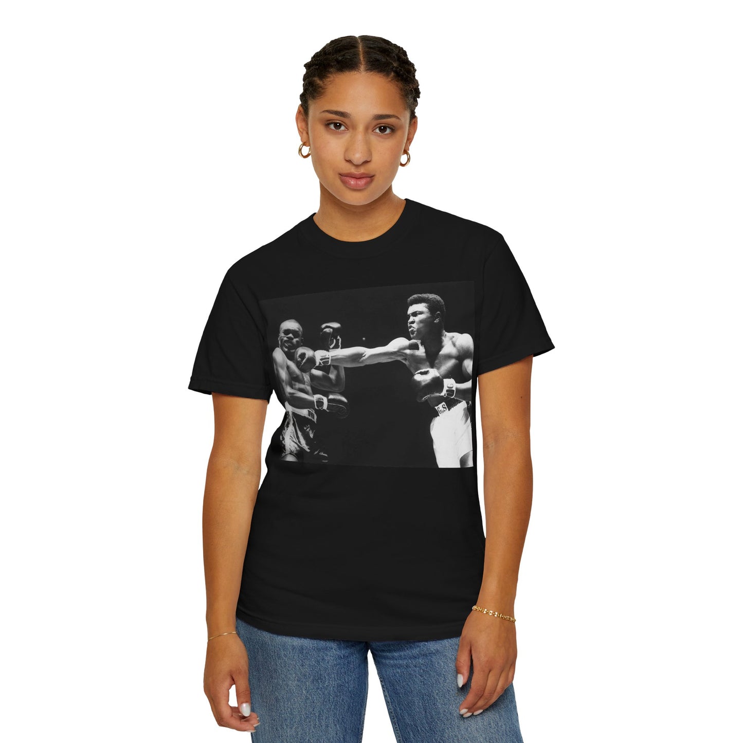 Muhammad Ali Jab Adult Black Unisex Garment-Dyed T-shirt