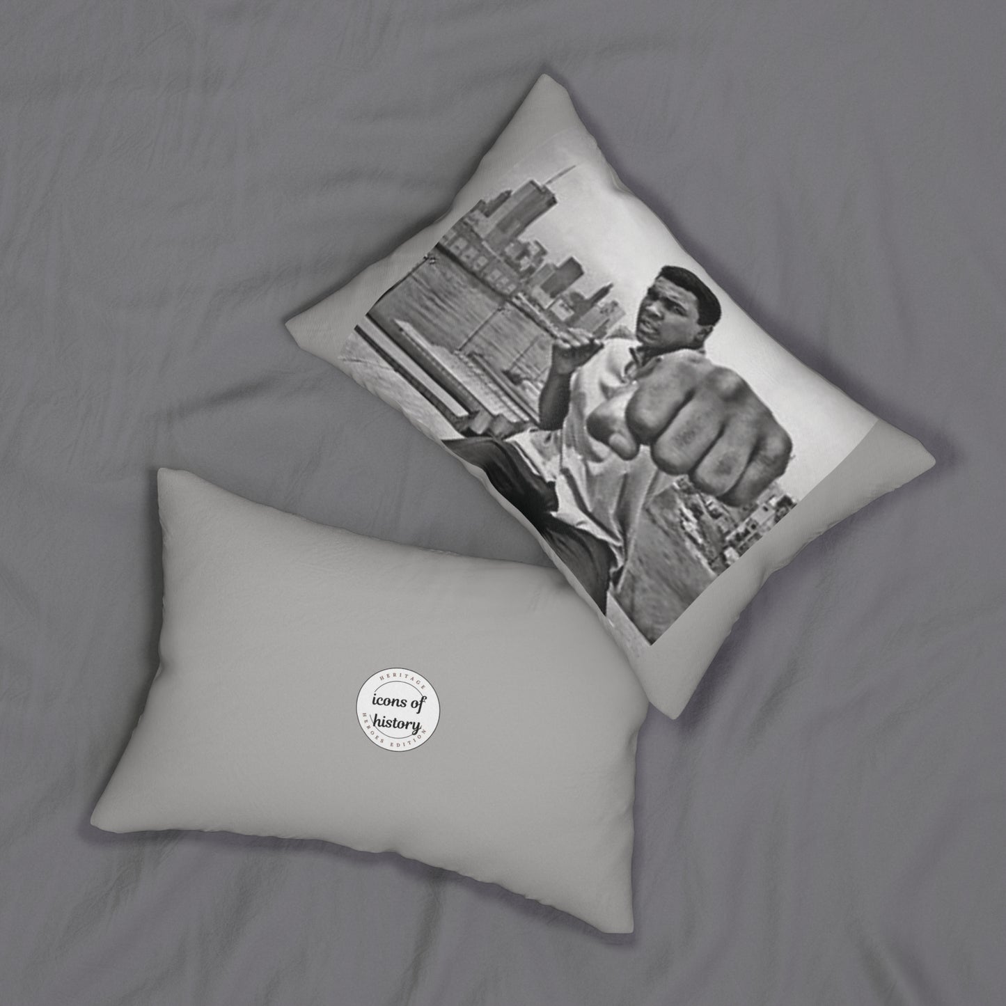 Muhammad Ali Punch Spun Polyester Lumbar Pillow