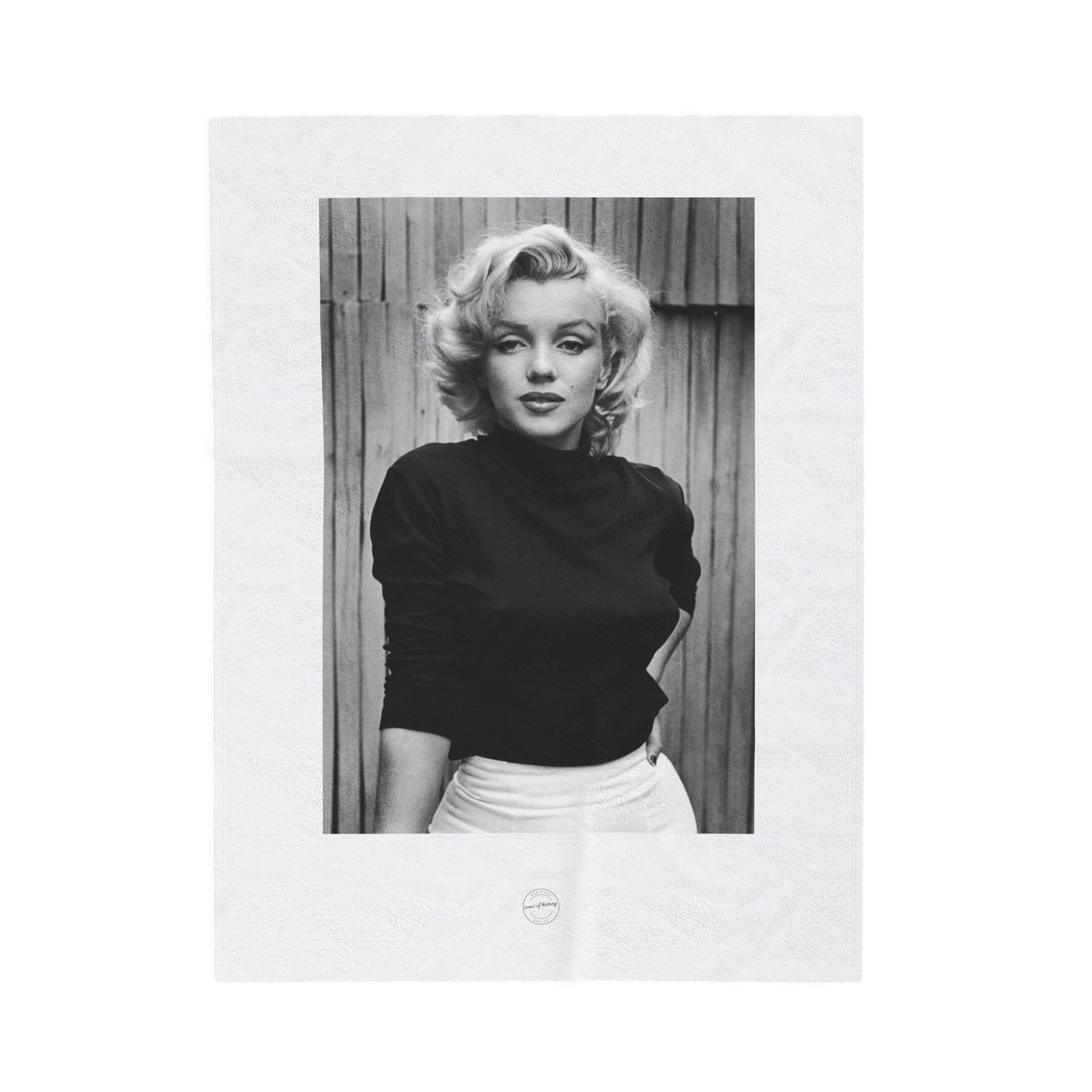 Marilyn Monroe Classy White Velveteen Plush Blanket