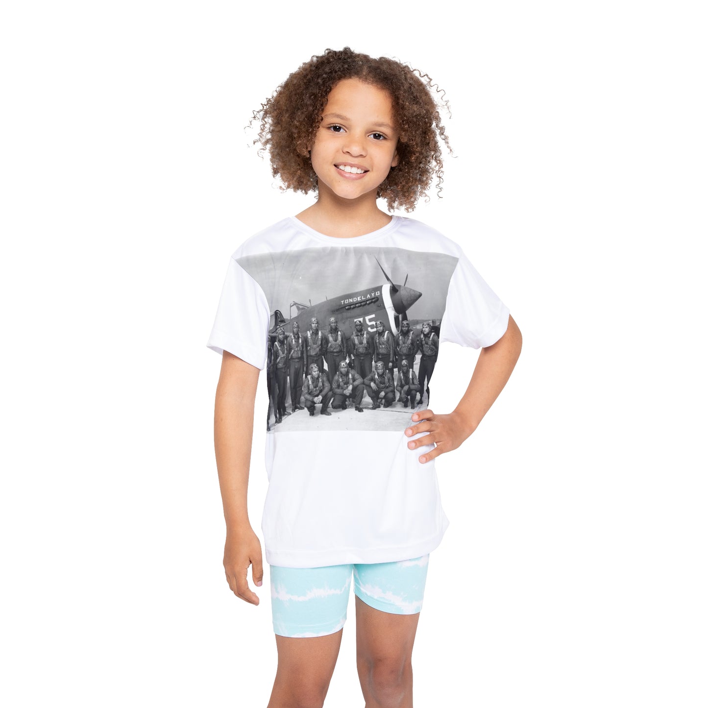 Tuskegee Airmen Kids Sports Jersey White Tee Shirt
