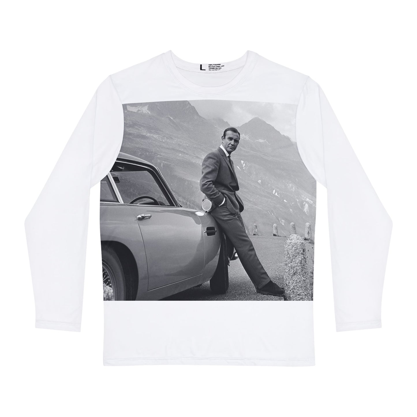 Sean Connery James Bond White Men's Long Sleeve Shirt