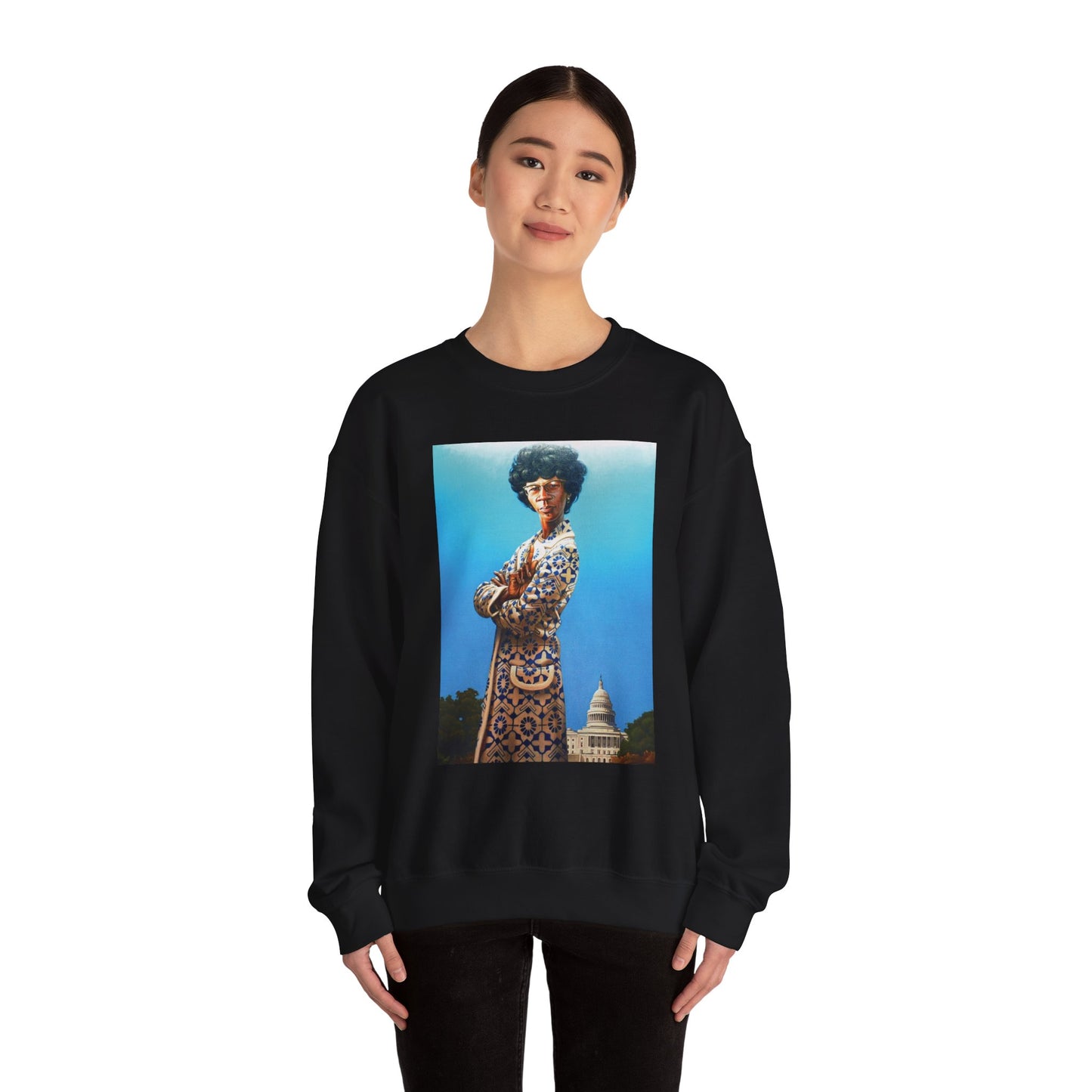 Shirley Chisholm Artistic Unisex Heavy Blend™ Crewneck Sweatshirt