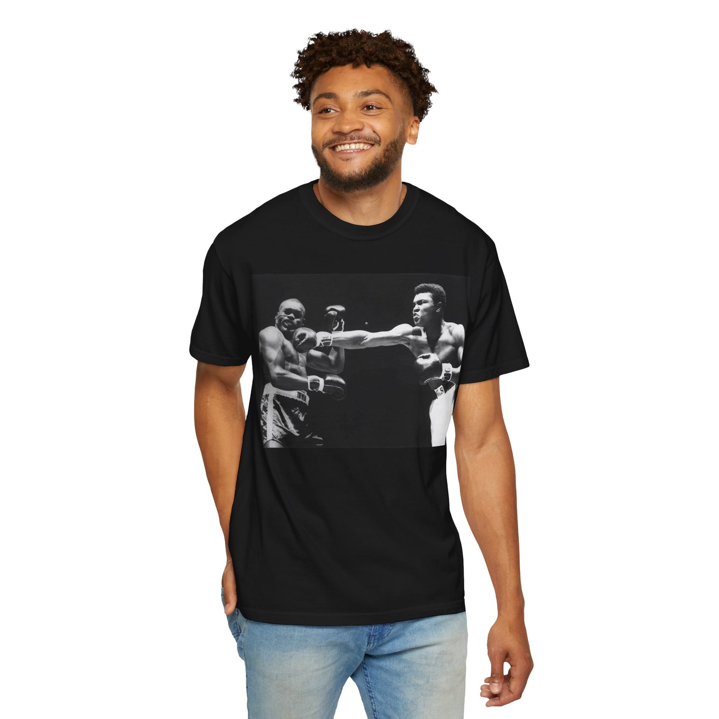 Muhammad Ali Jab Adult Black Unisex Garment-Dyed T-shirt