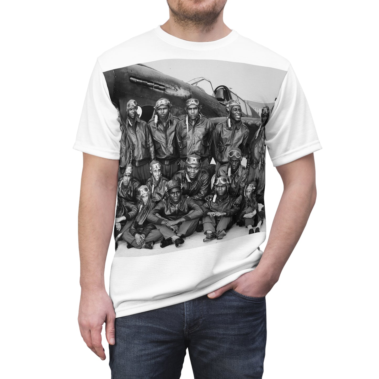 Tuskegee Airmen Mens Cut & Sew Tee