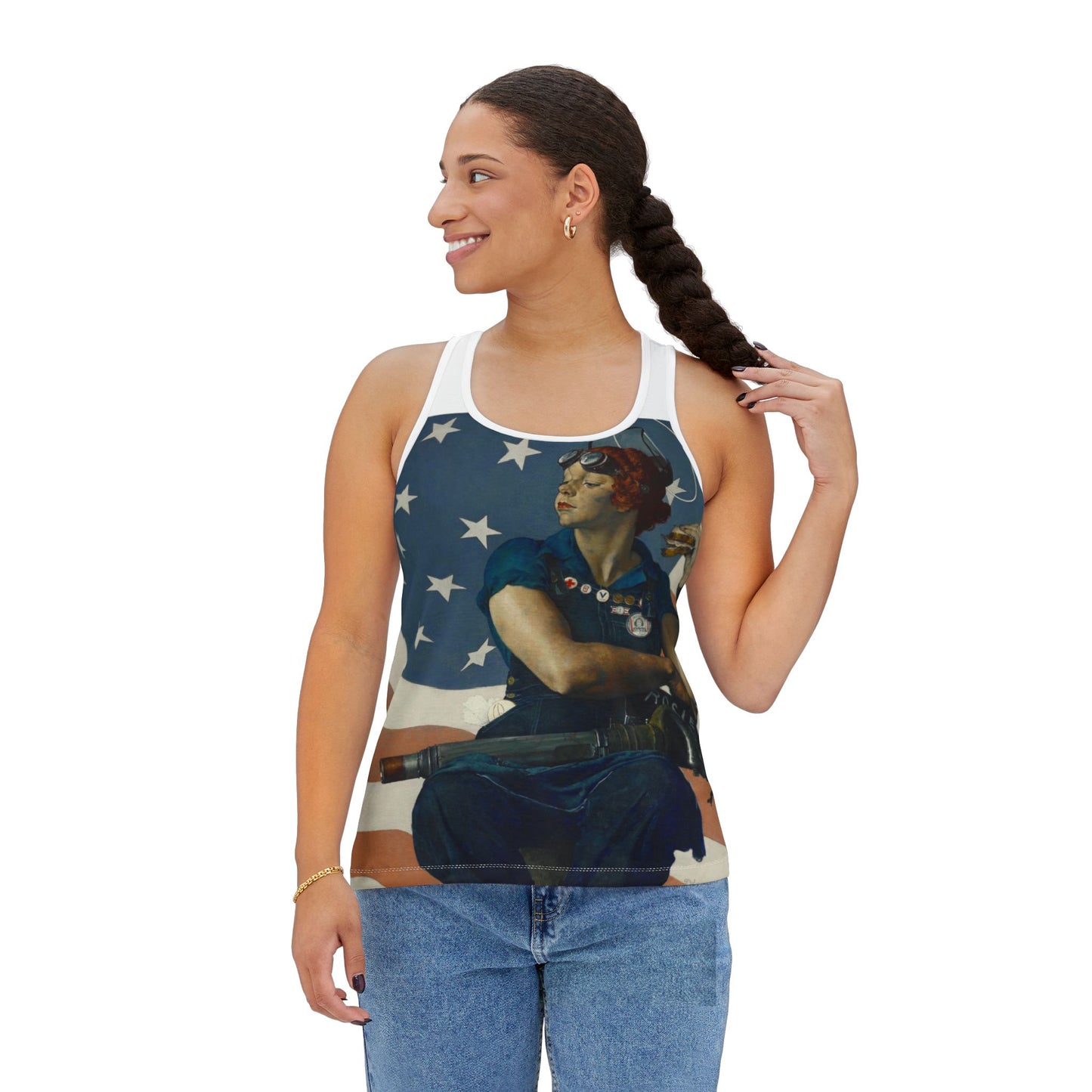 Rosie the Riveter Women's White Tank Top