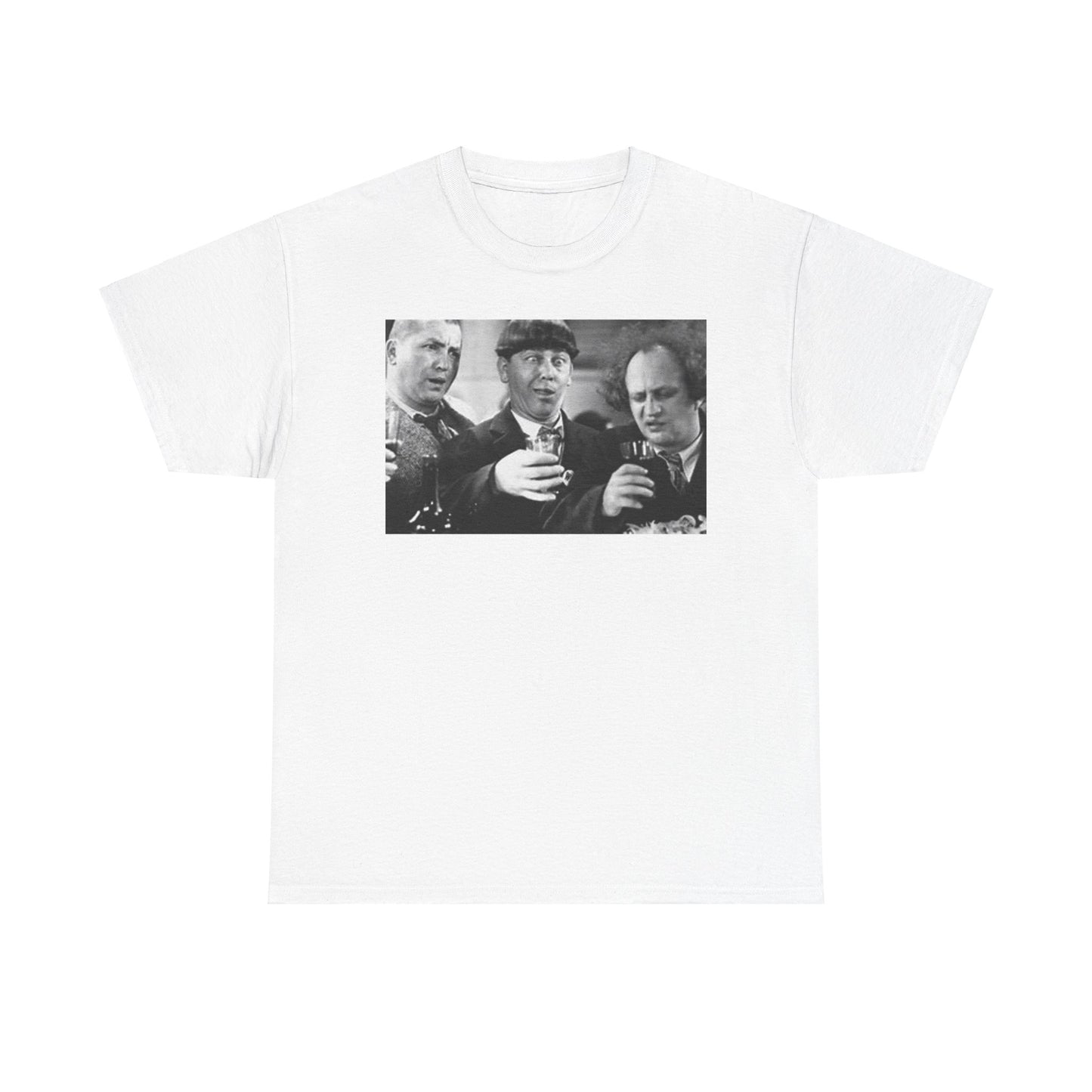3 Stooges Drinking Unisex Heavy Cotton Tee