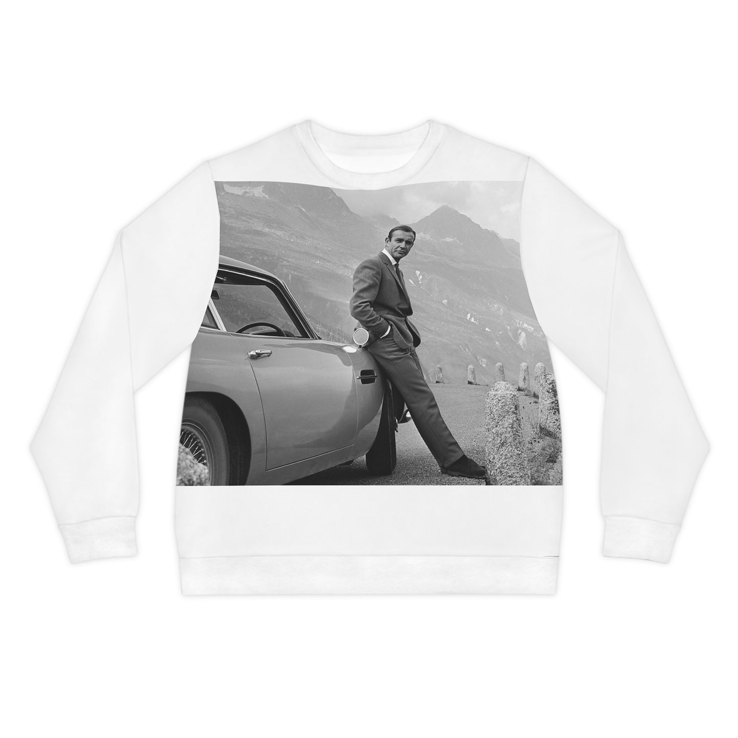 Sean Connery James Bond Gentleman Adult White Lightweight Sweatshirt