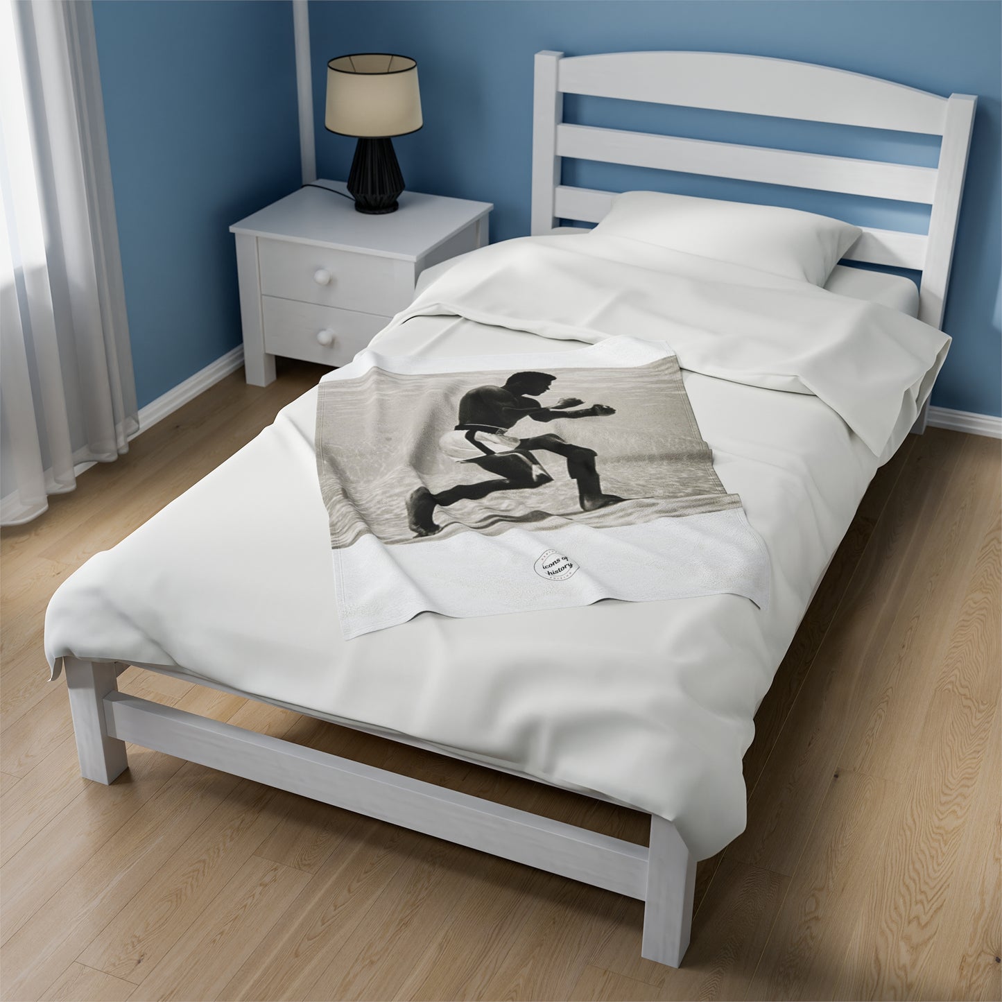 Muhammad Ali Training Underwater Velveteen Plush Blanket