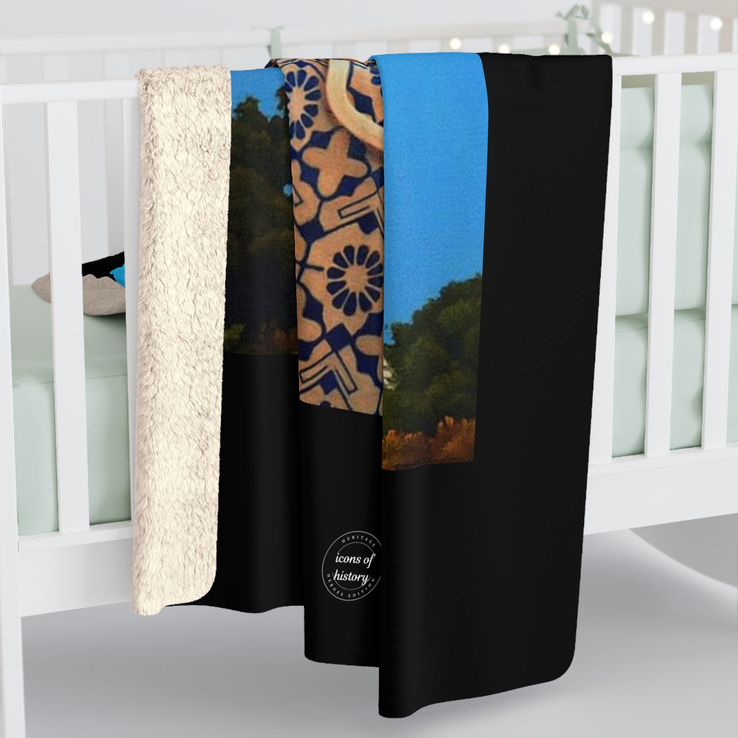 Black History Shirley Chisholm Artistic Black Sherpa Fleece Blanket