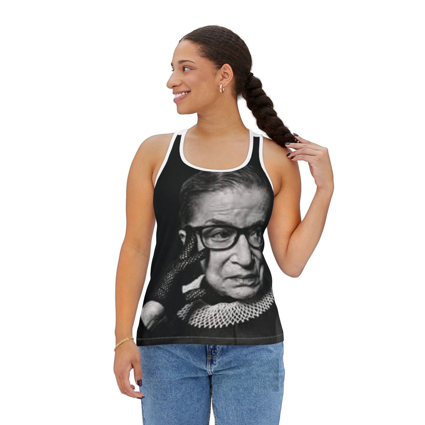 Supreme Court Justice Ruth Bader Ginsburg Women's White Tank Top Shirt