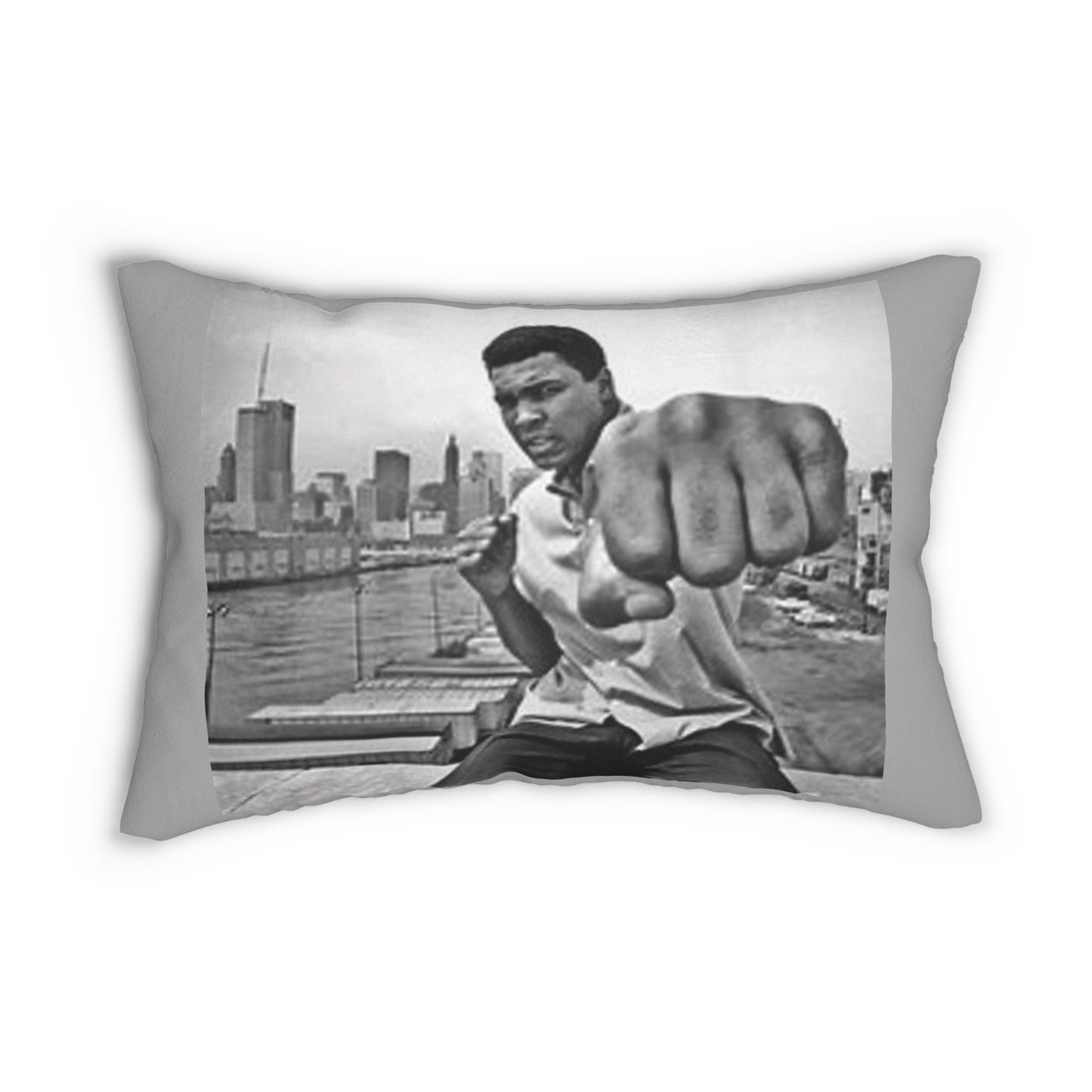 Muhammad Ali Punch Spun Polyester Lumbar Pillow