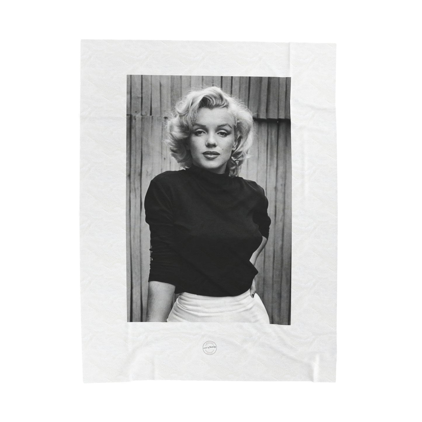 Marilyn Monroe Classy White Velveteen Plush Blanket