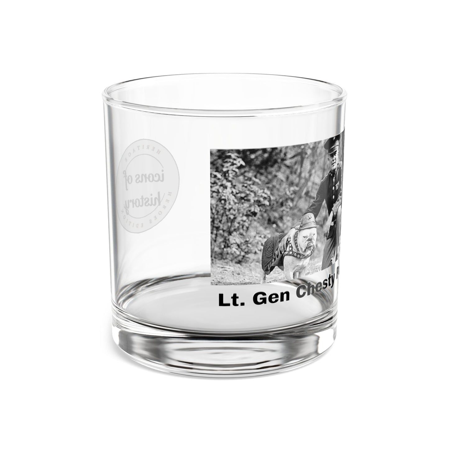 Marine Corp General Chesty Puller Rocks Glass, 10oz