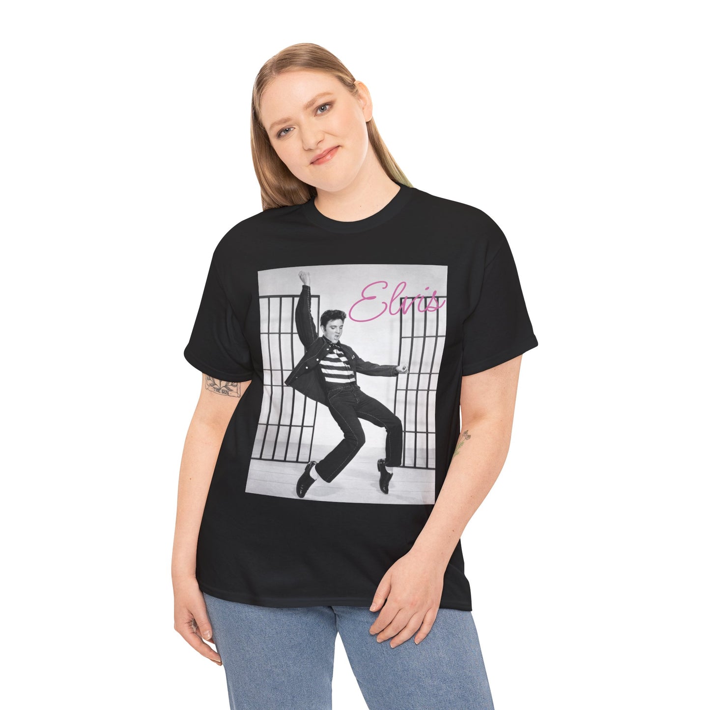 Elvis Presley Jailhouse Rock Signature Women's Heavy Cotton Tee