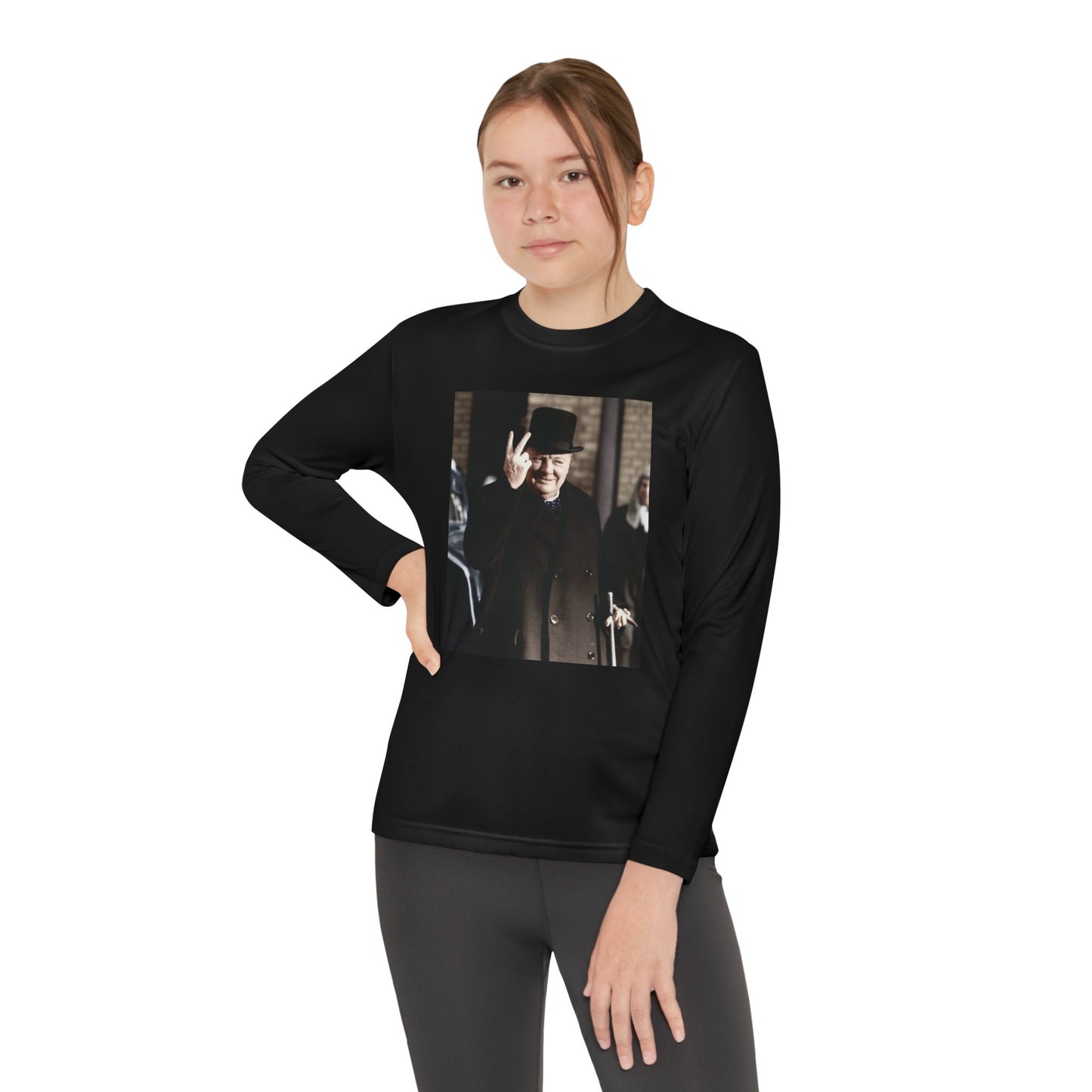 Winston Churchill Victory Youth Long Sleeve Competitor Tee Shirt