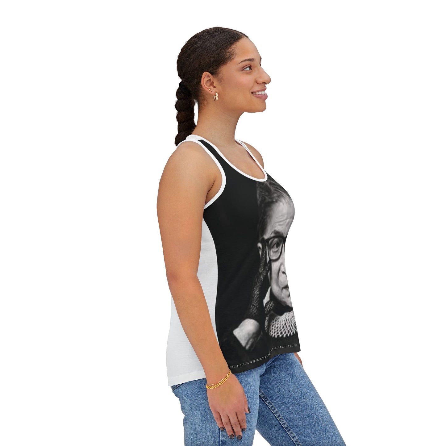 Supreme Court Justice Ruth Bader Ginsburg Women's White Tank Top Shirt
