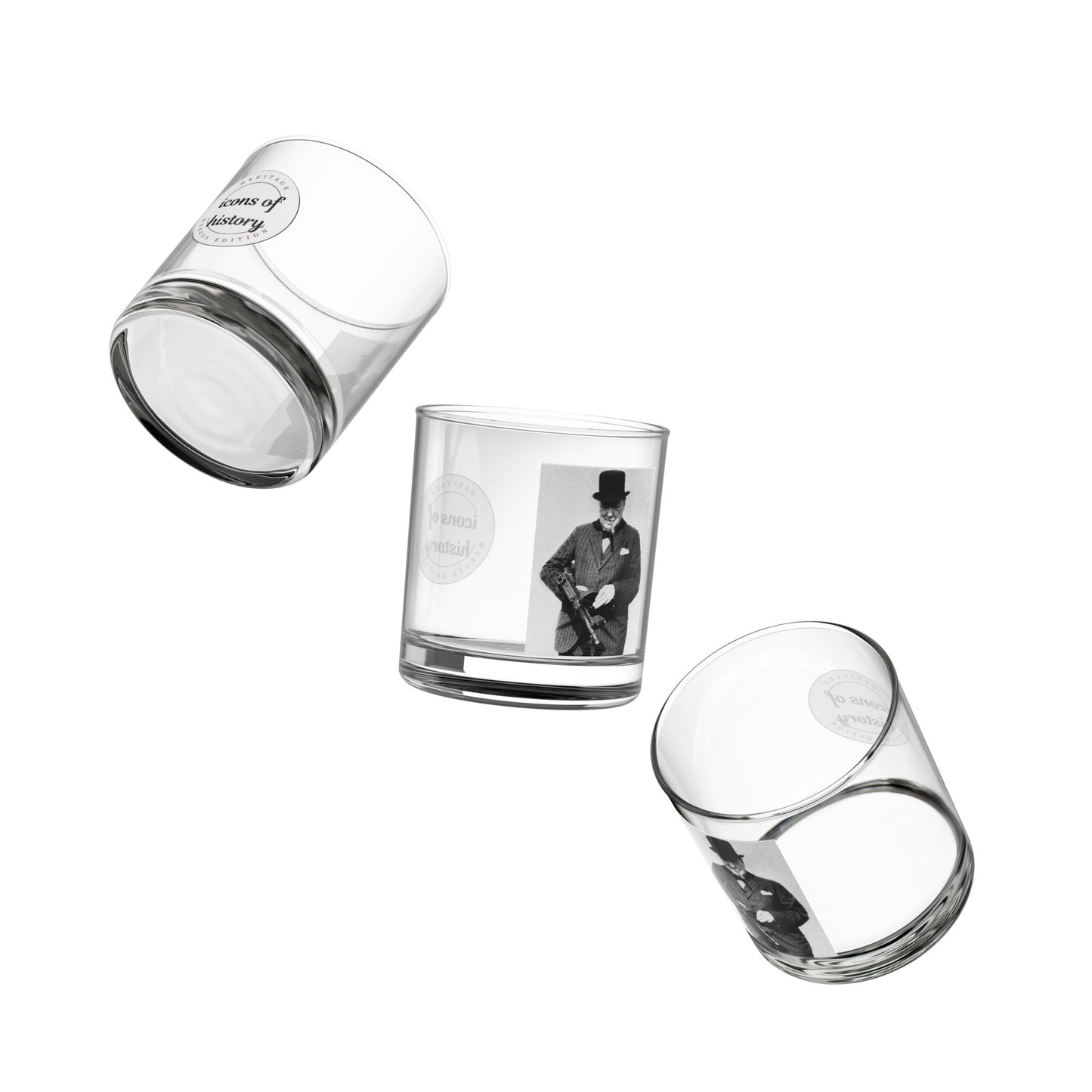 Winston Churchill Bad Ass Rocks Glass, 10oz