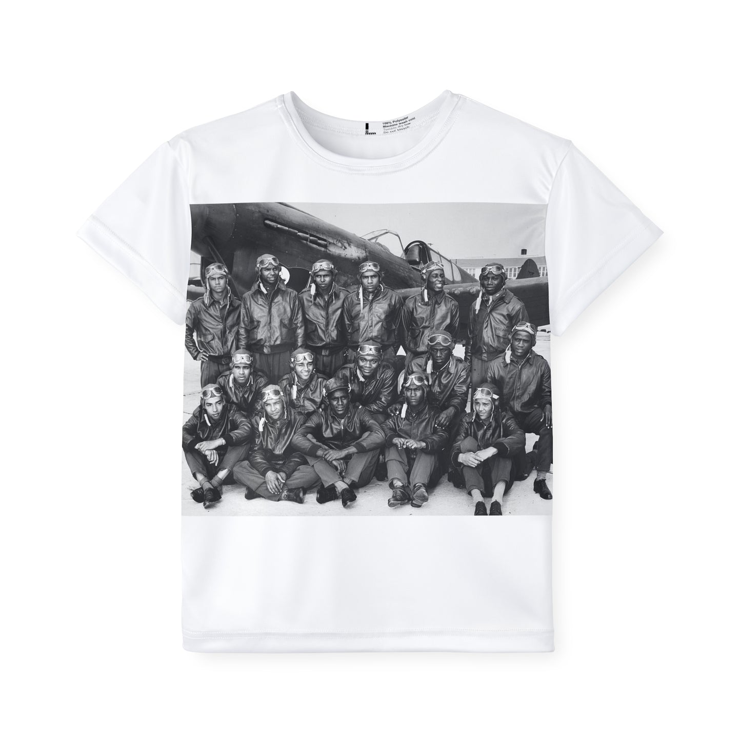 Tuskegee Airmen Red Tails White Kids Sports Tee Shirt