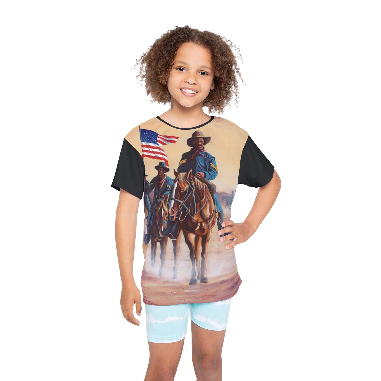 Black History Buffalo Soldiers Black Kids Sports Shirt
