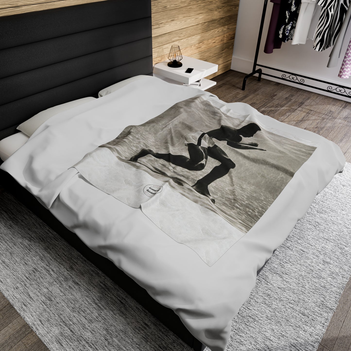 Muhammad Ali Training Underwater Velveteen Plush Blanket