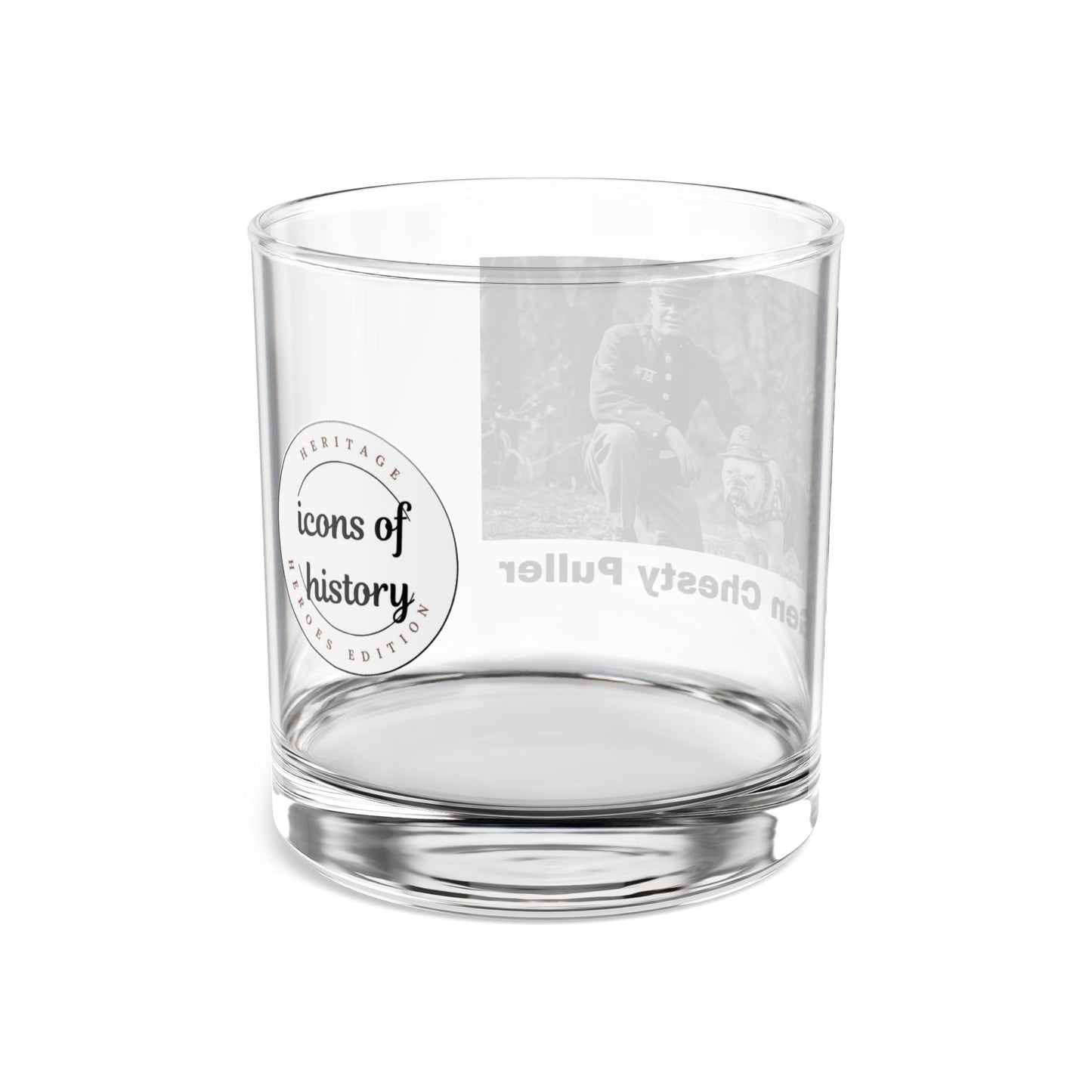 Marine Corp General Chesty Puller Rocks Glass, 10oz