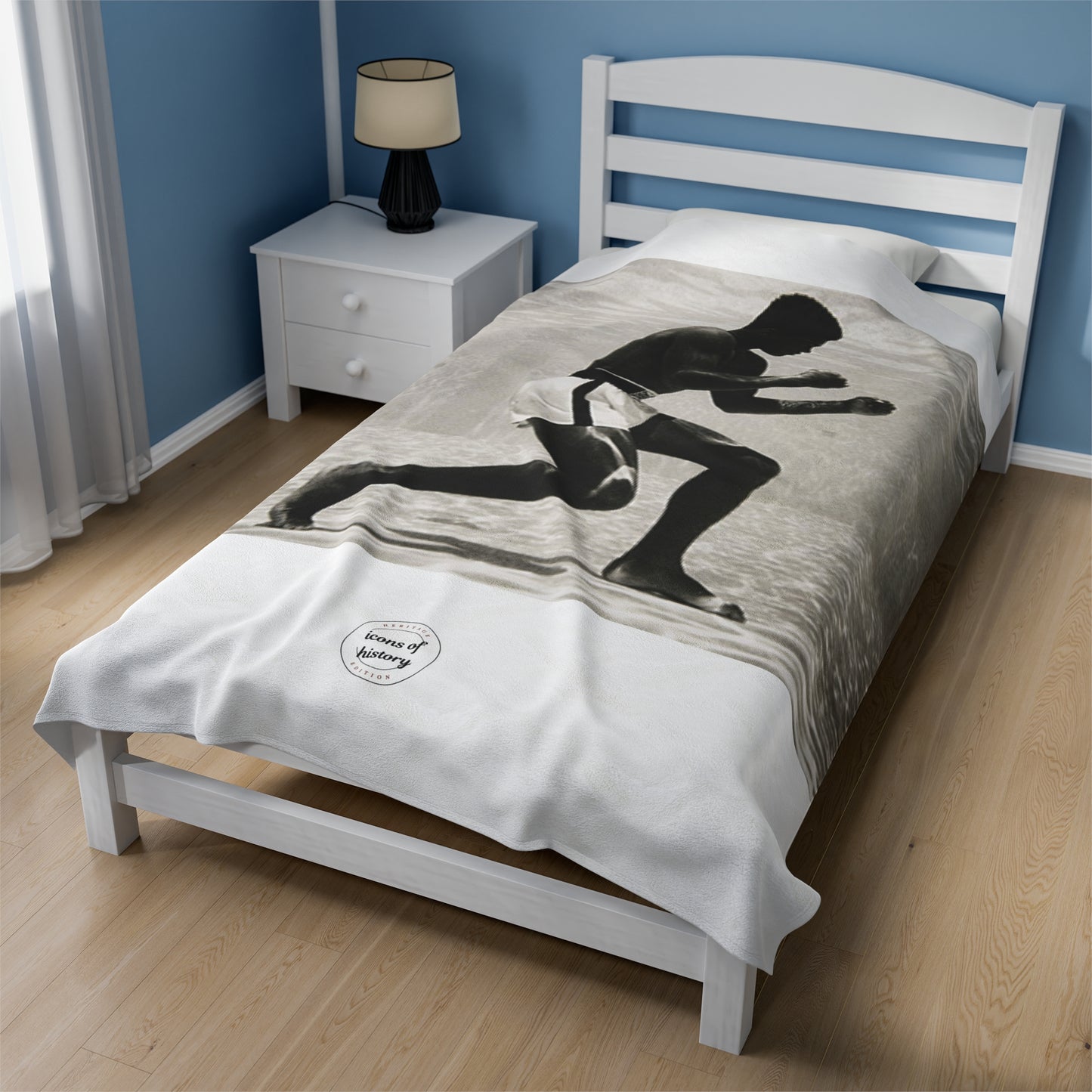 Muhammad Ali Training Underwater Velveteen Plush Blanket